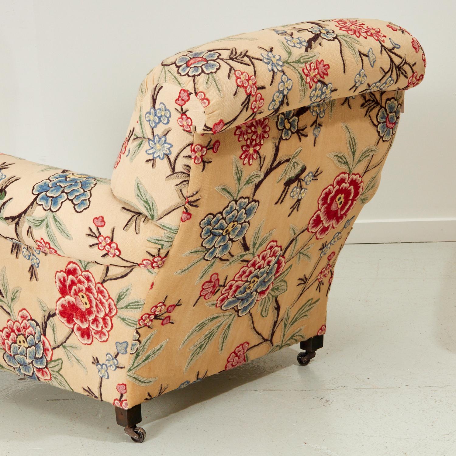 floral chair and ottoman