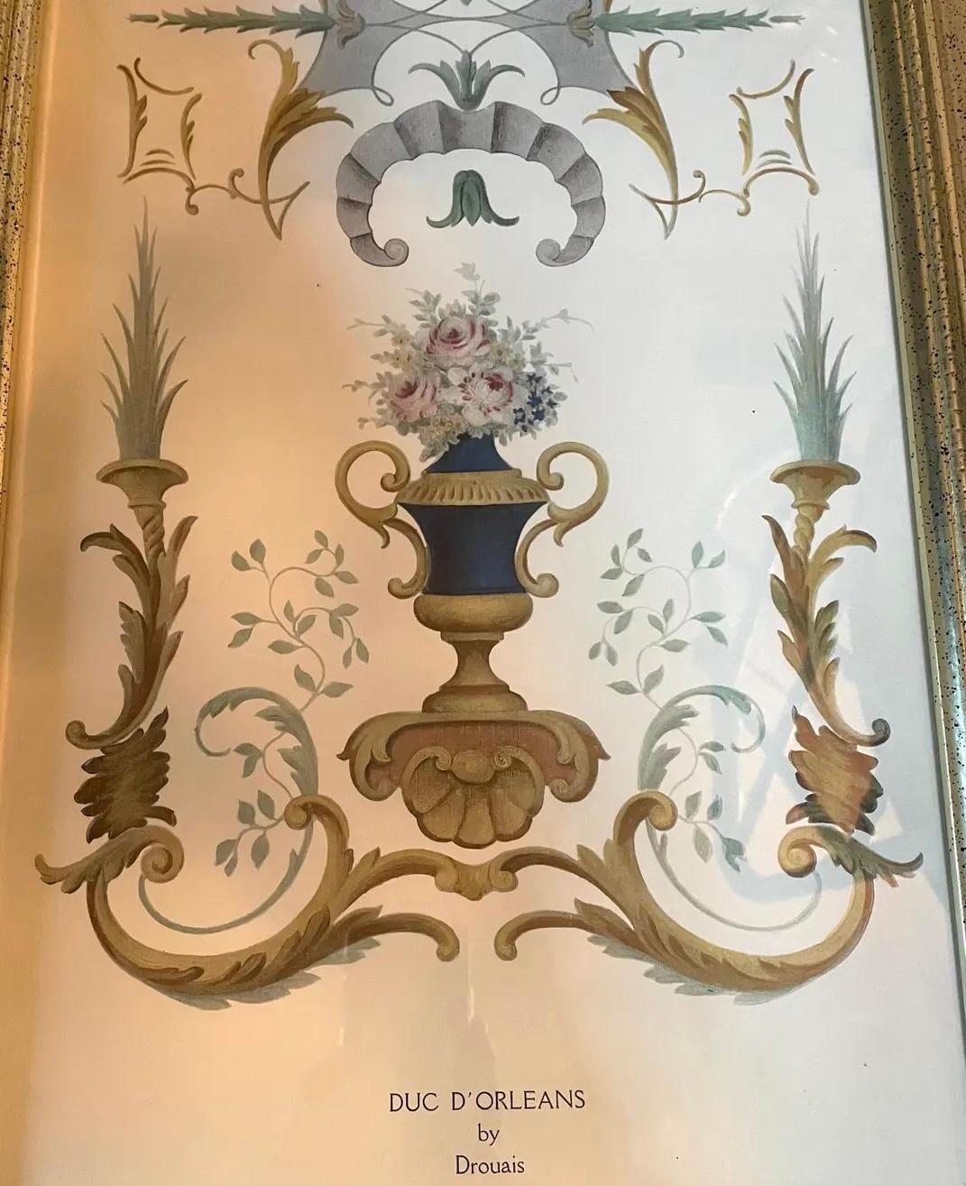 Coppia di grandi stampe francesi d'epoca incorniciate di Drouais. Mademoiselle De Charlo 4