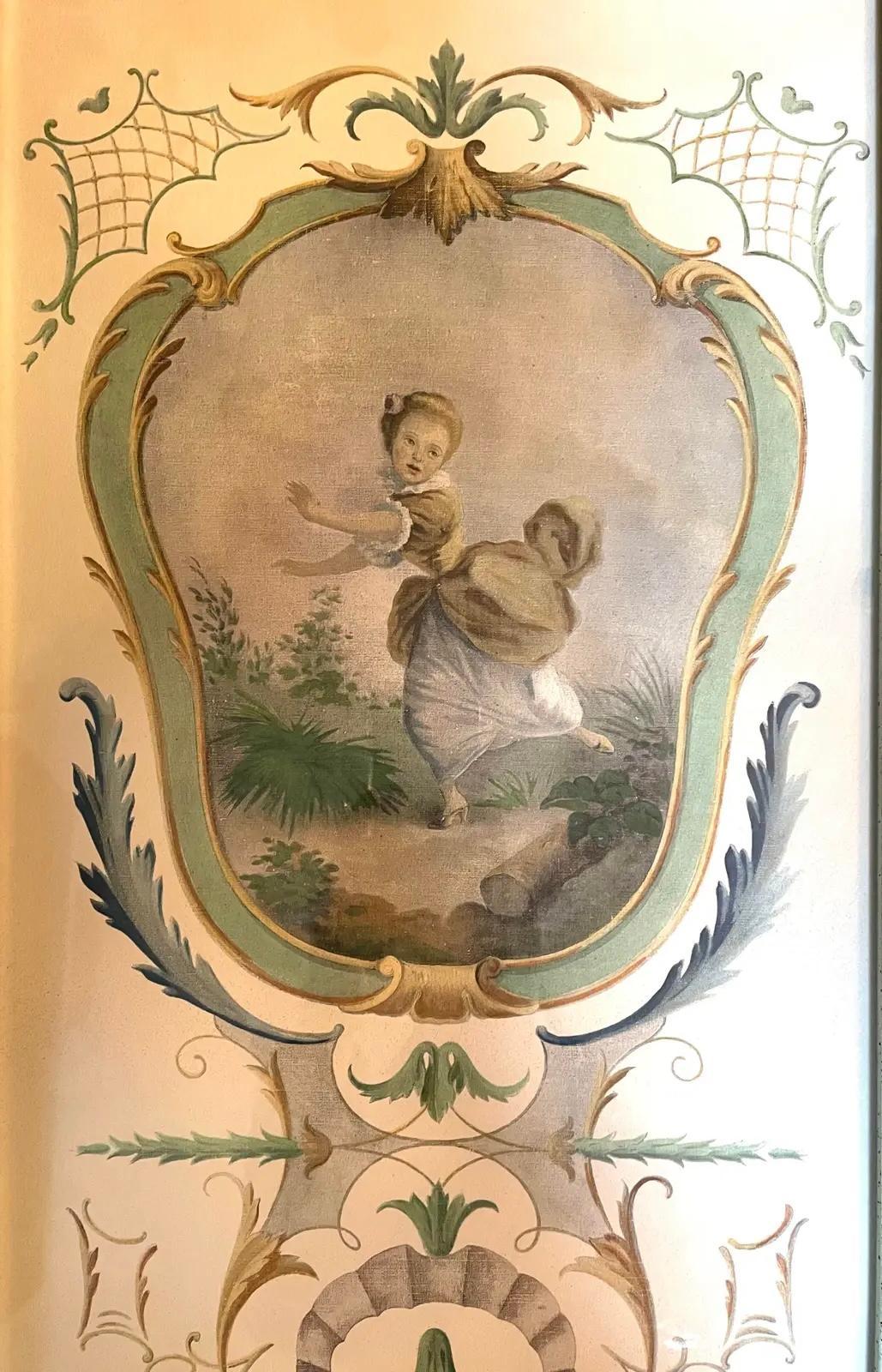 Coppia di grandi stampe francesi d'epoca incorniciate di Drouais. Mademoiselle De Charlo 5