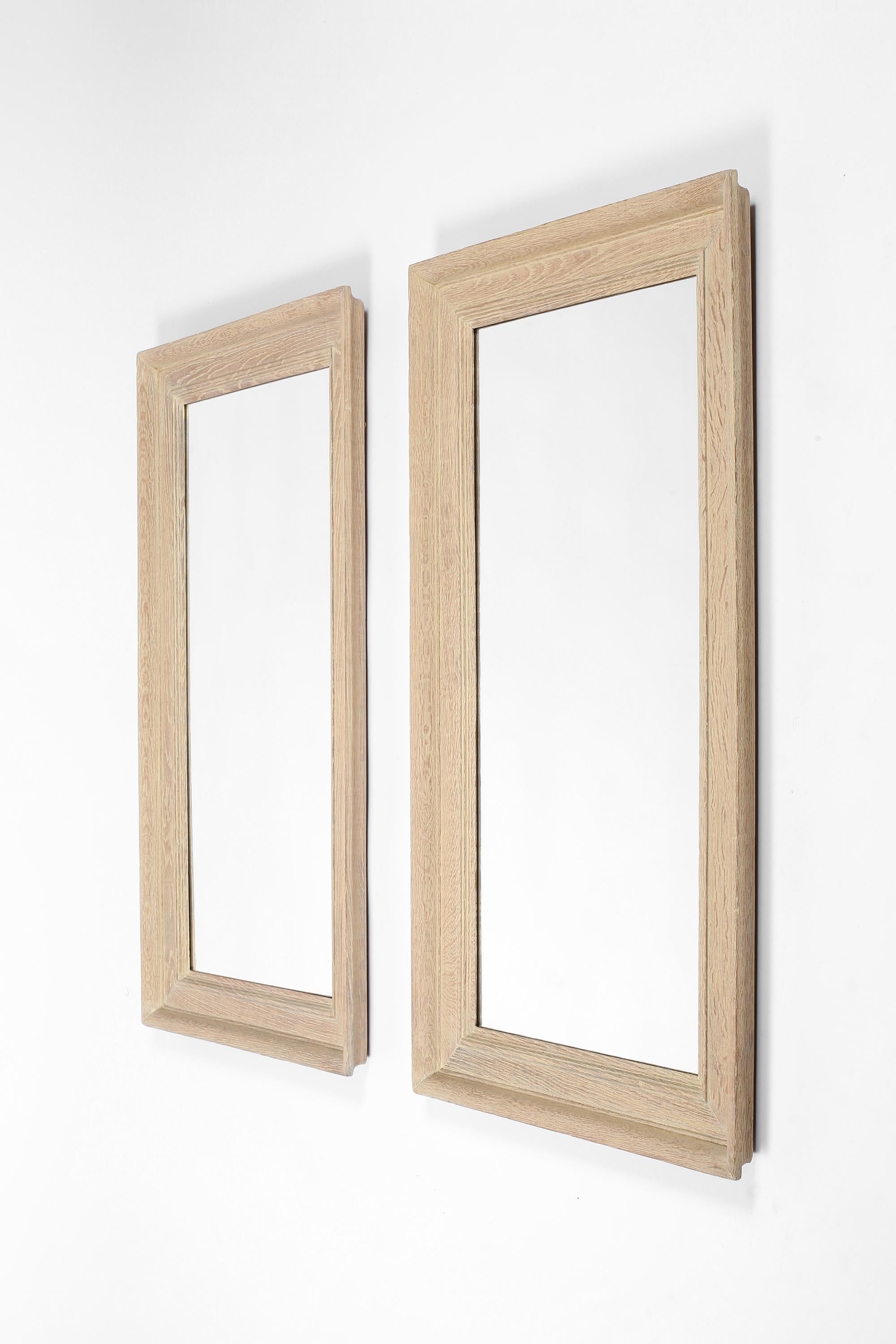 Paire de grands miroirs français des années 1940 en vente 6