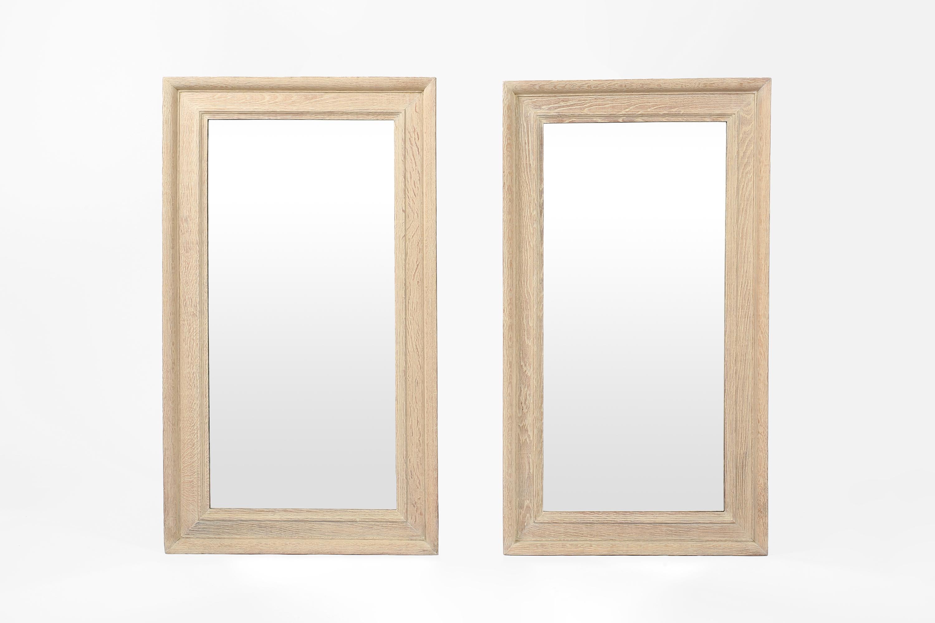 Paire de grands miroirs français des années 1940 en vente 7