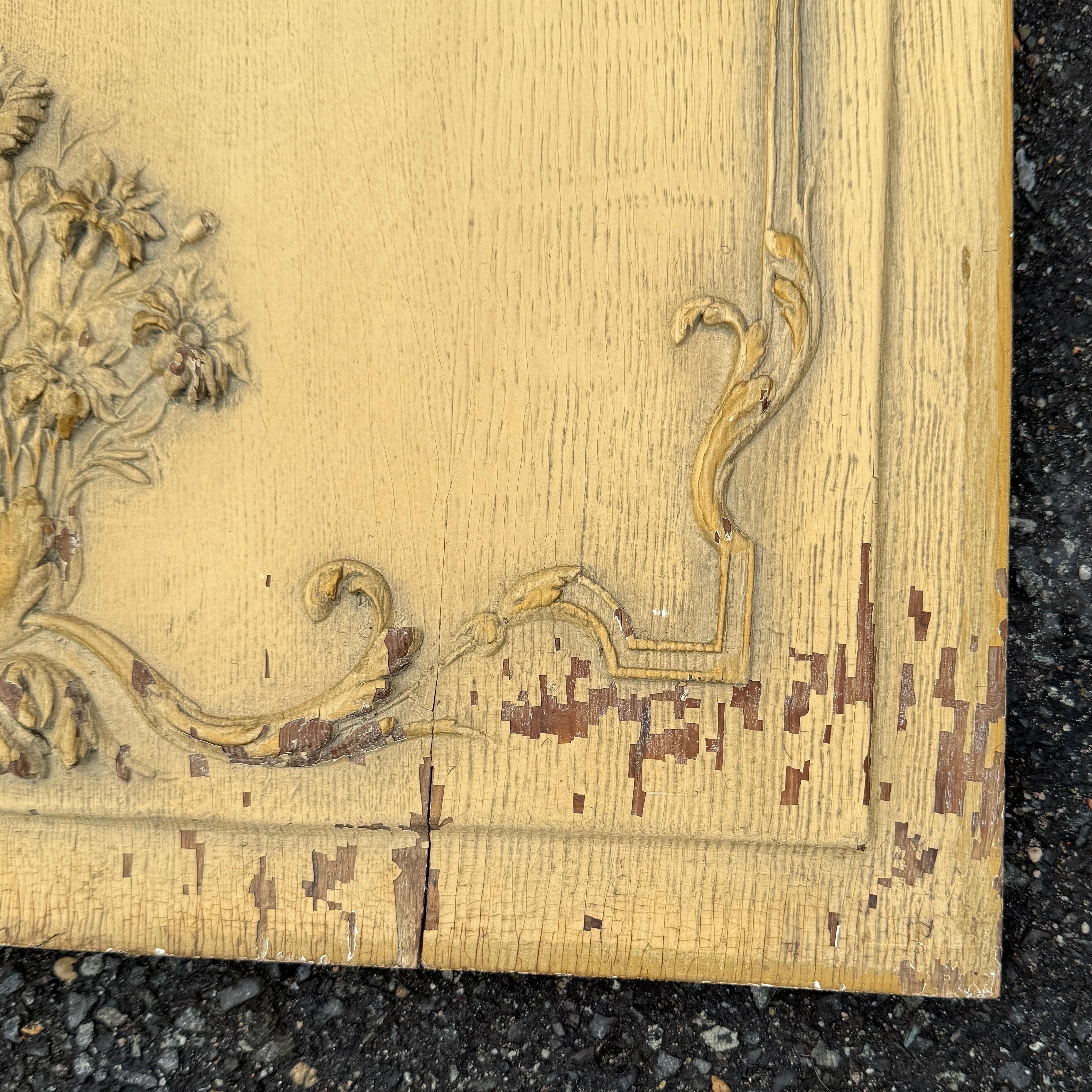 Paar große französische architektonische Wood Wall Panels Kunstwerk im Angebot 3