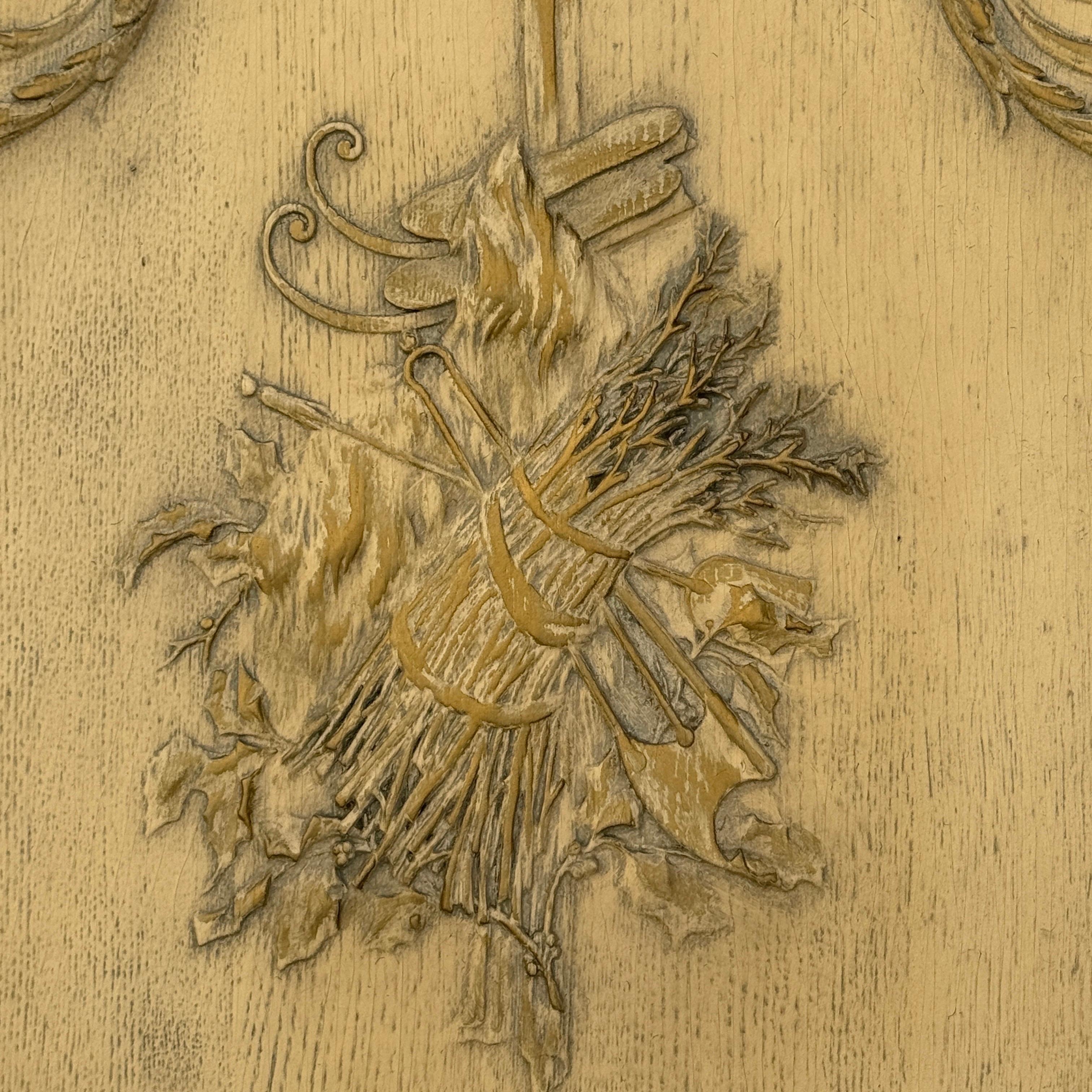 Paar große französische architektonische Wood Wall Panels Kunstwerk im Angebot 6