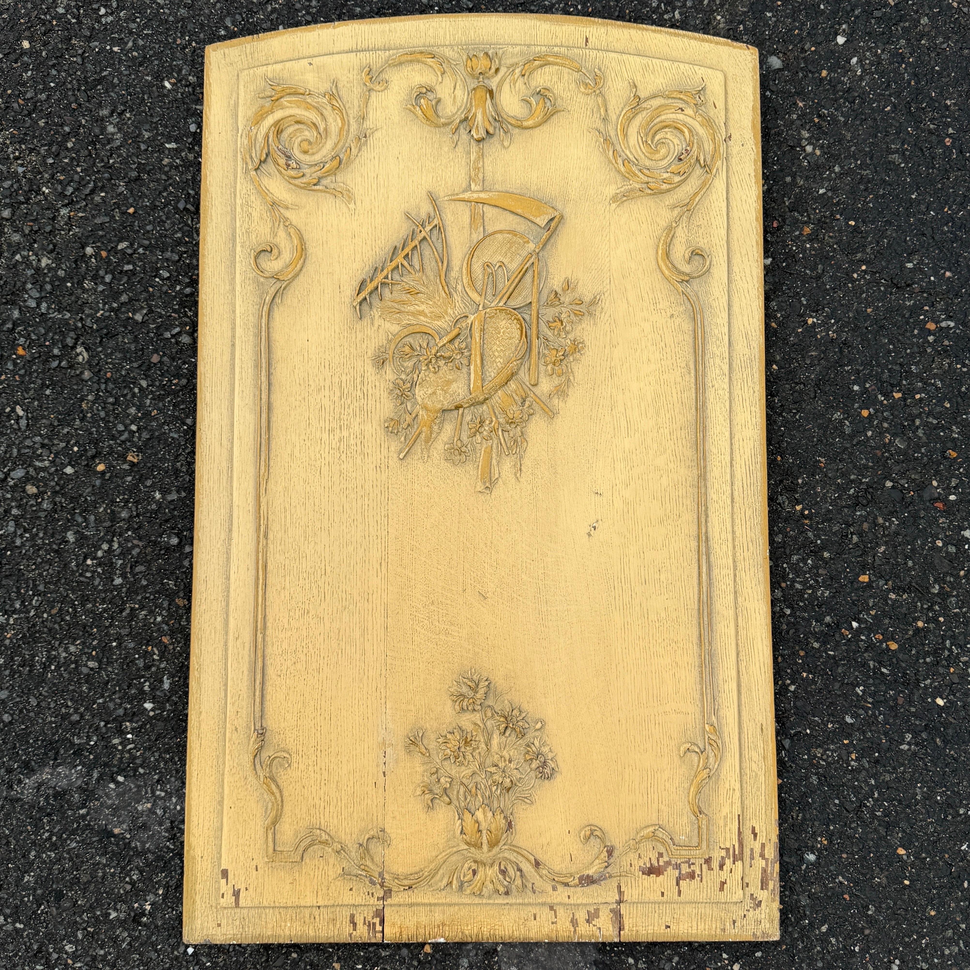 Paar große französische architektonische Wood Wall Panels Kunstwerk im Angebot 7