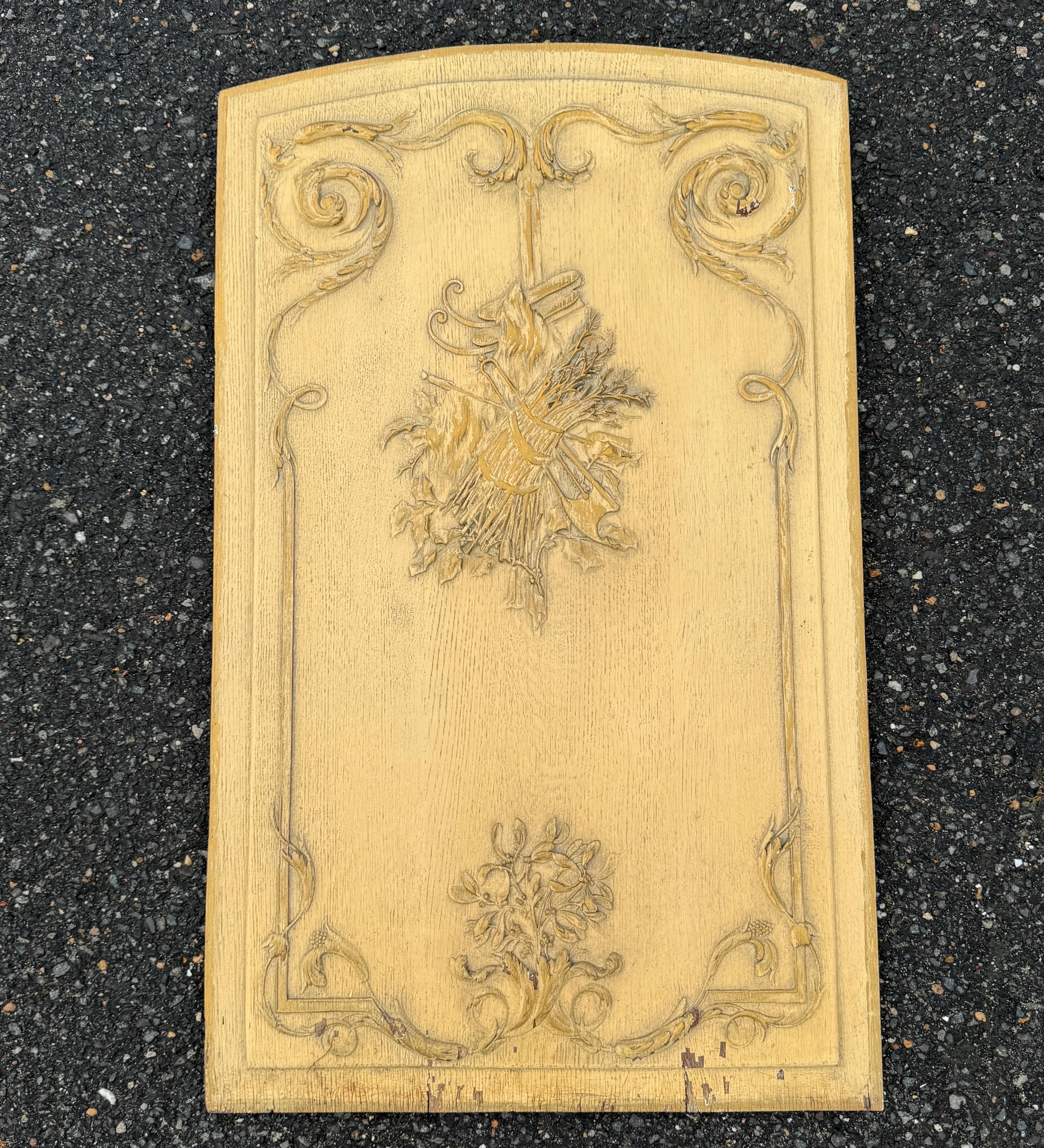 Paar große französische architektonische Wood Wall Panels Kunstwerk im Angebot 8