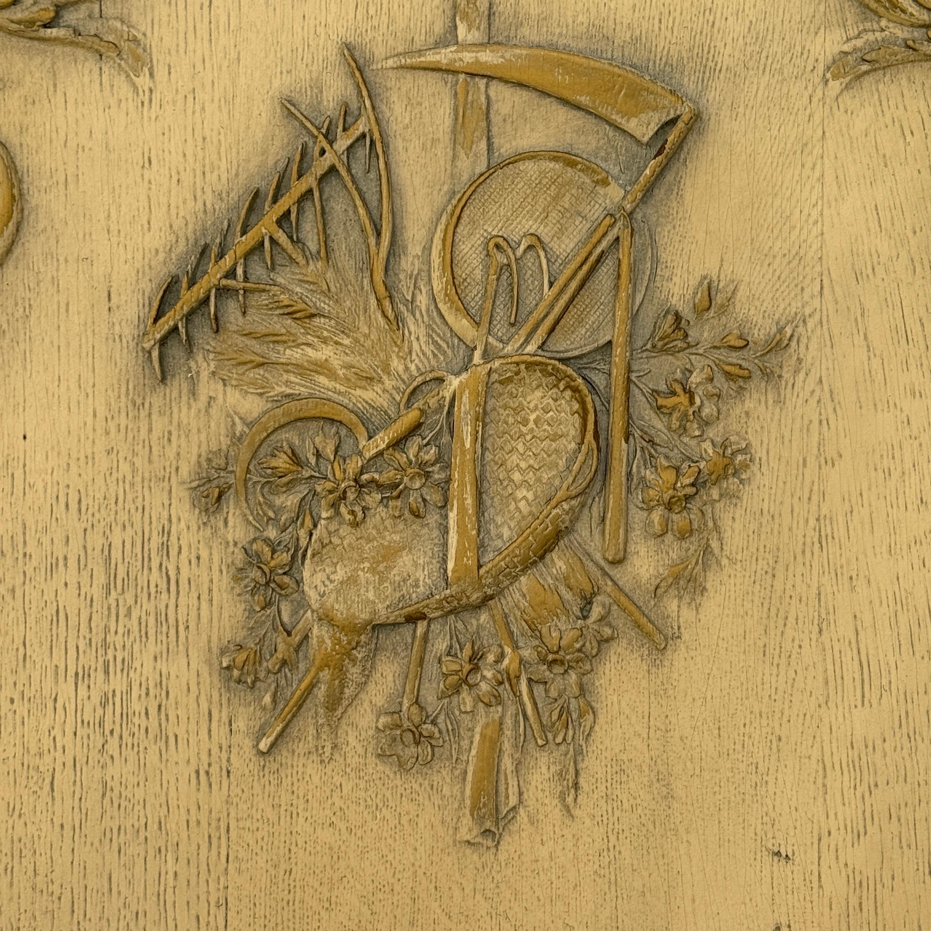 Paar große französische architektonische Wood Wall Panels Kunstwerk im Angebot 9