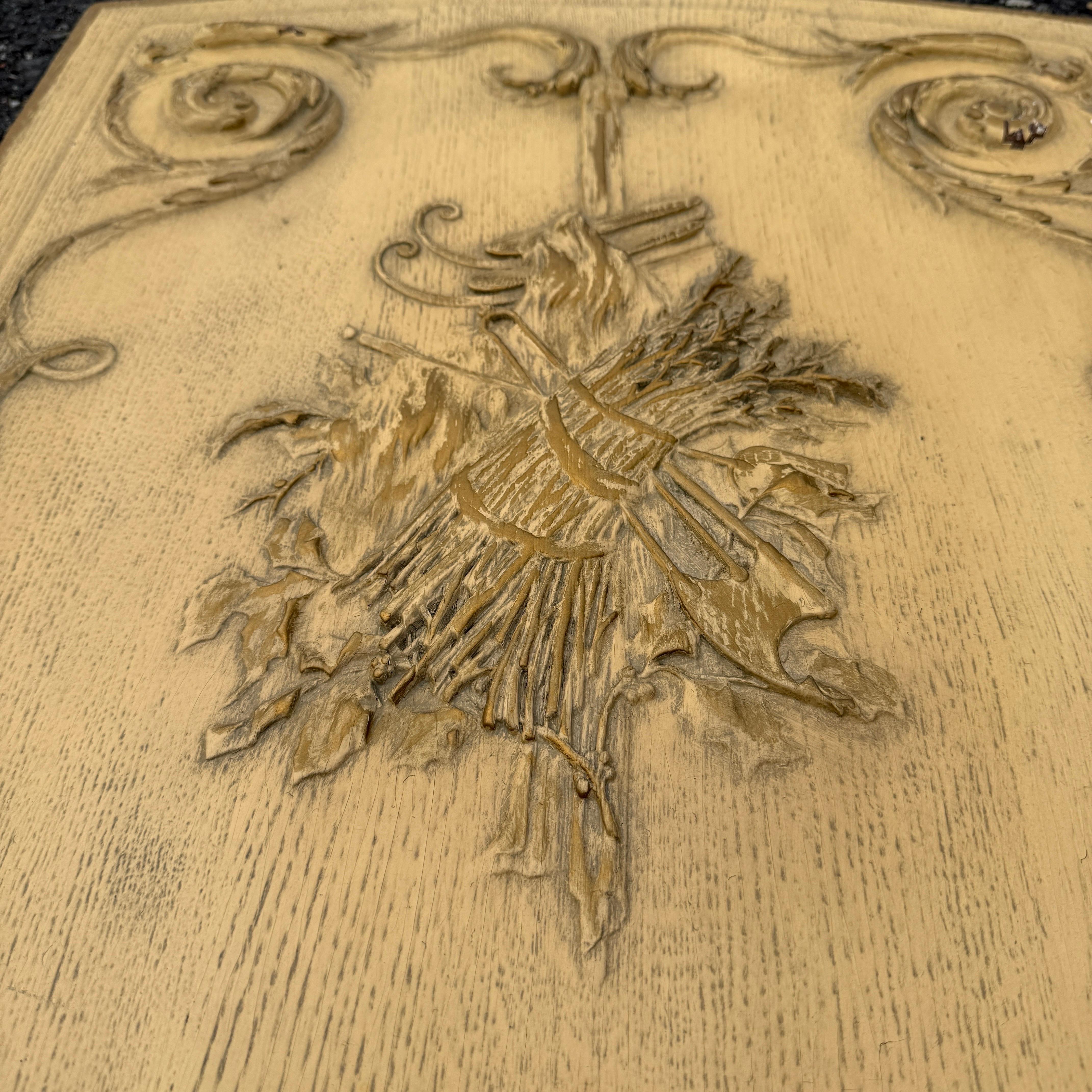 Paar große französische architektonische Wood Wall Panels Kunstwerk (Handgefertigt) im Angebot