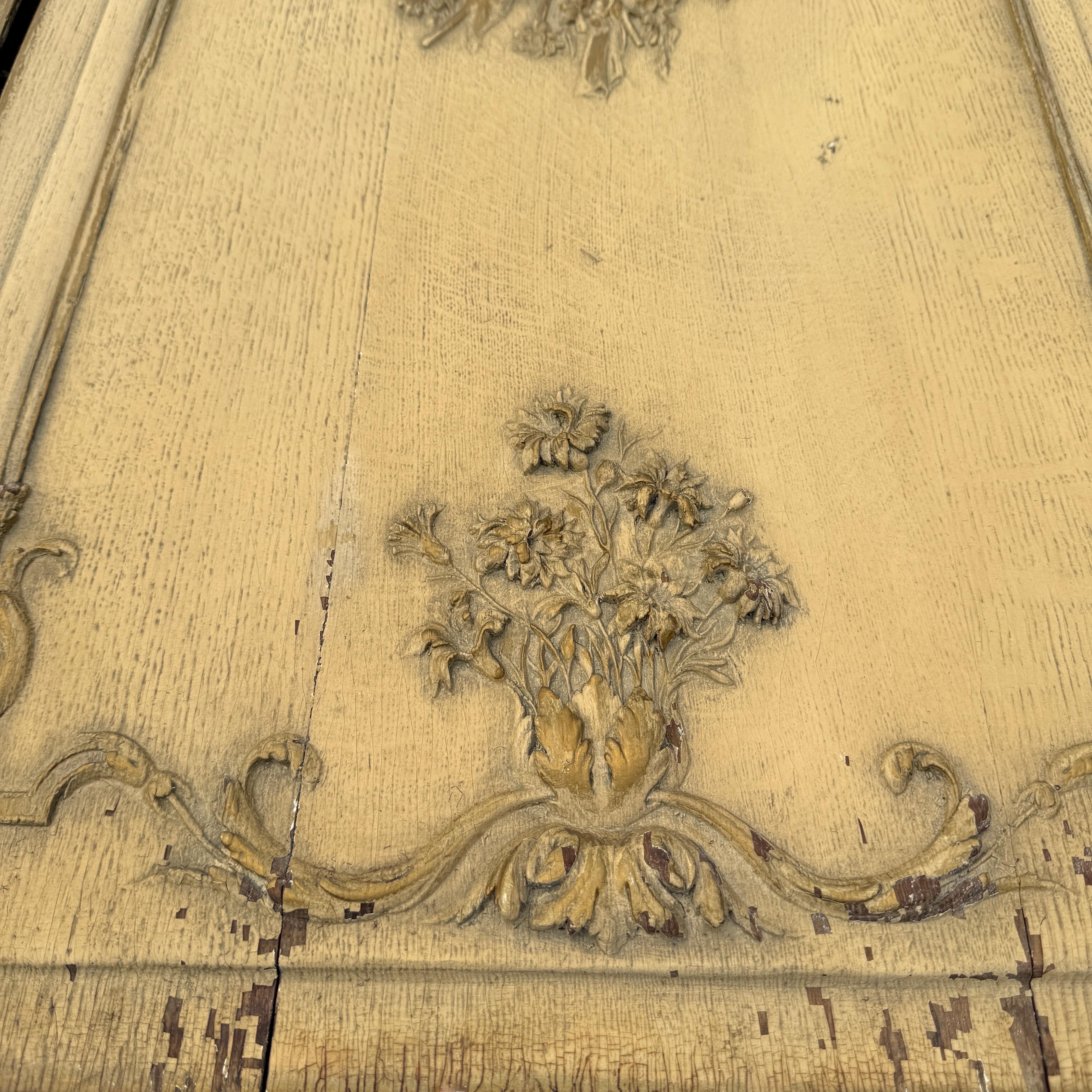 Paar große französische architektonische Wood Wall Panels Kunstwerk (Holz) im Angebot