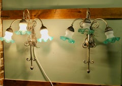 Pair of Large French Arts and Crafts Wall Lights