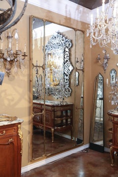 Pair of Large French Bronze Mounted Mirrors