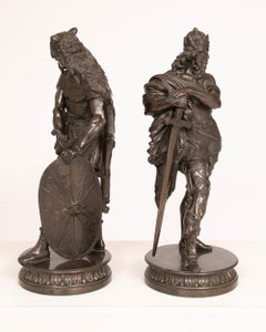 Pair of Large French Bronze Statues, circa 1890