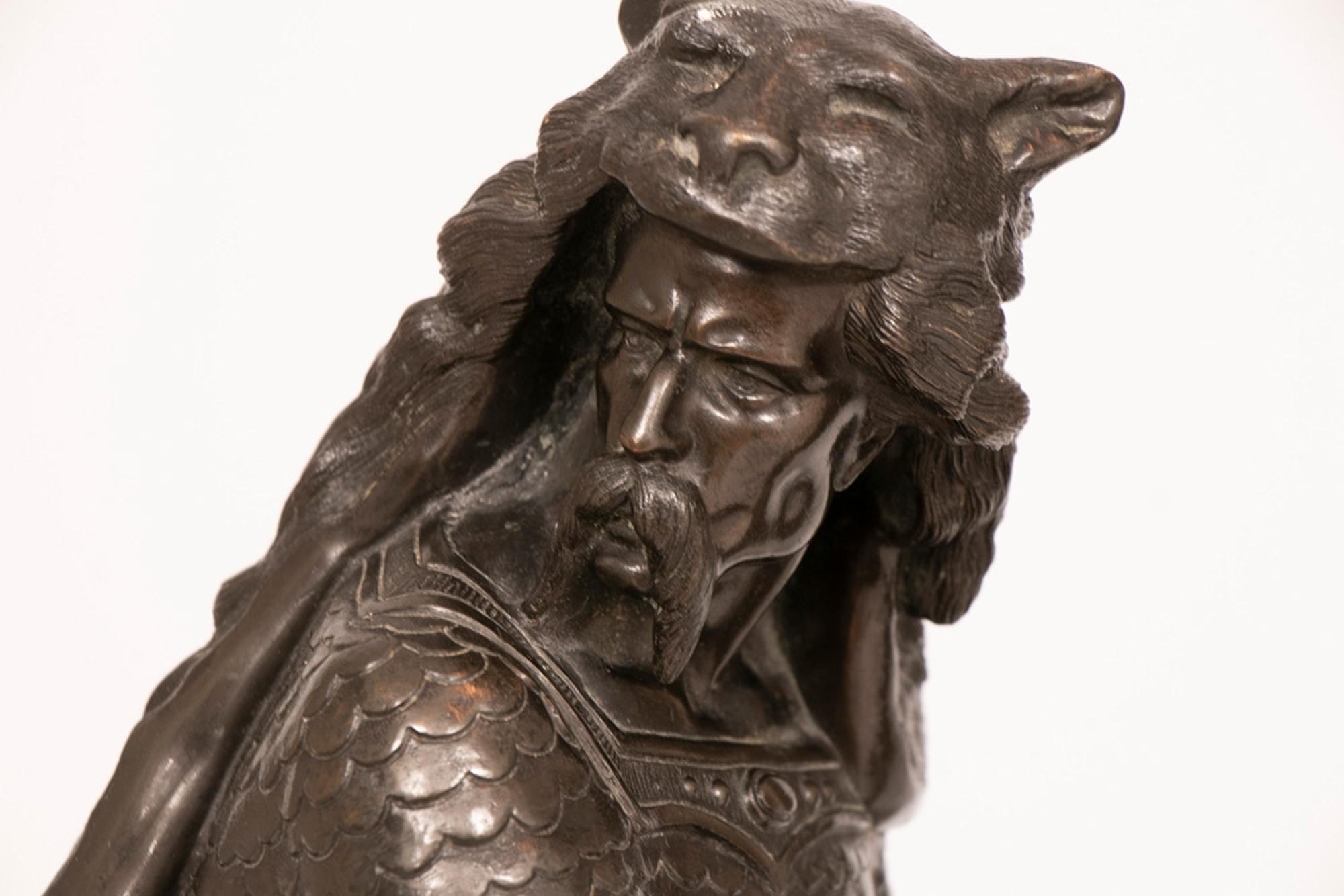 Victorian Pair of Large French Bronze Statues, circa 1890
