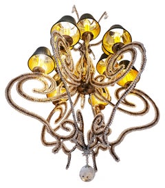 Pair of Large French Crystal Chandeliers, circa 1960's