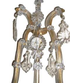 Pair of Large French Crystal Sconces