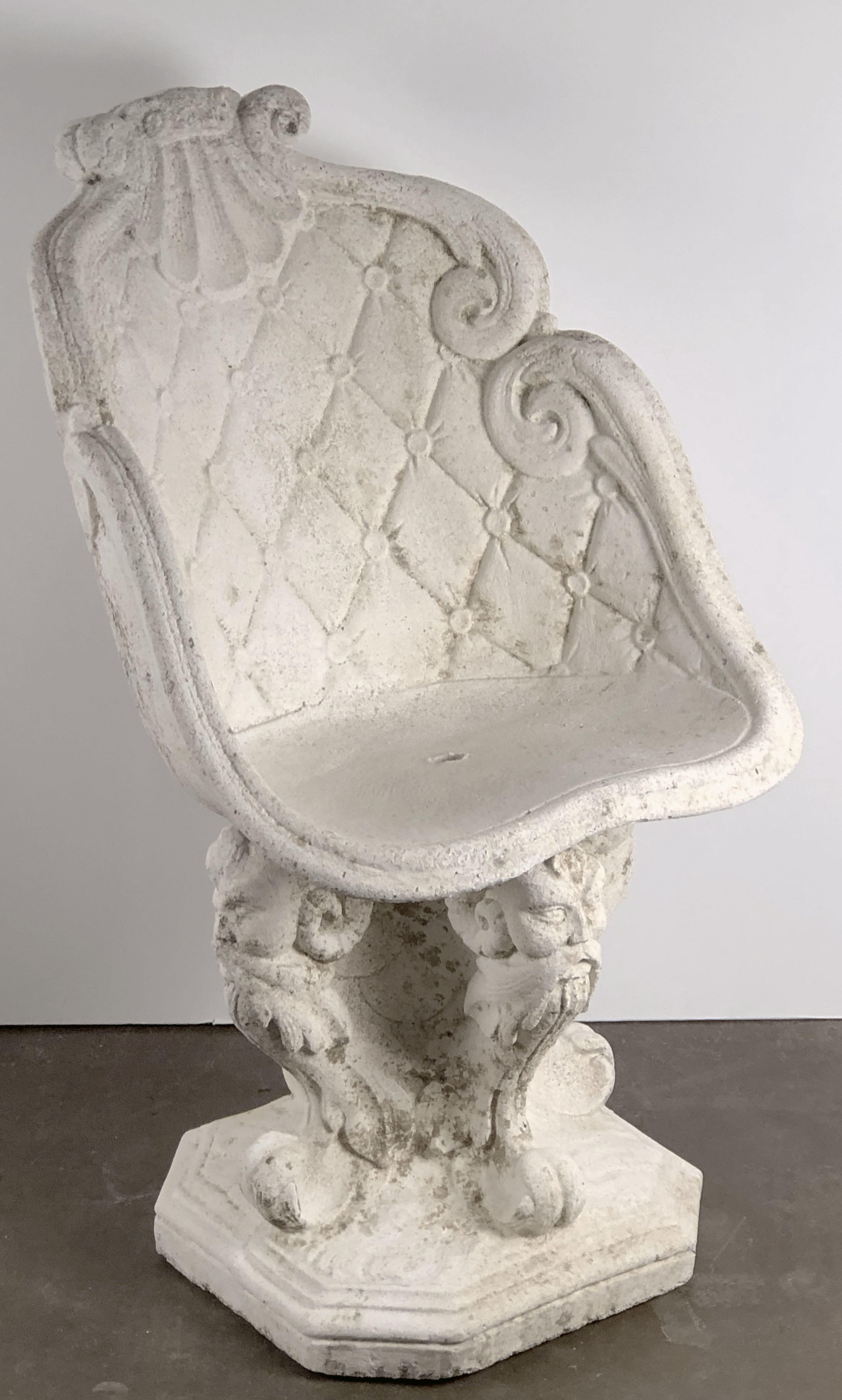 stone chair for garden