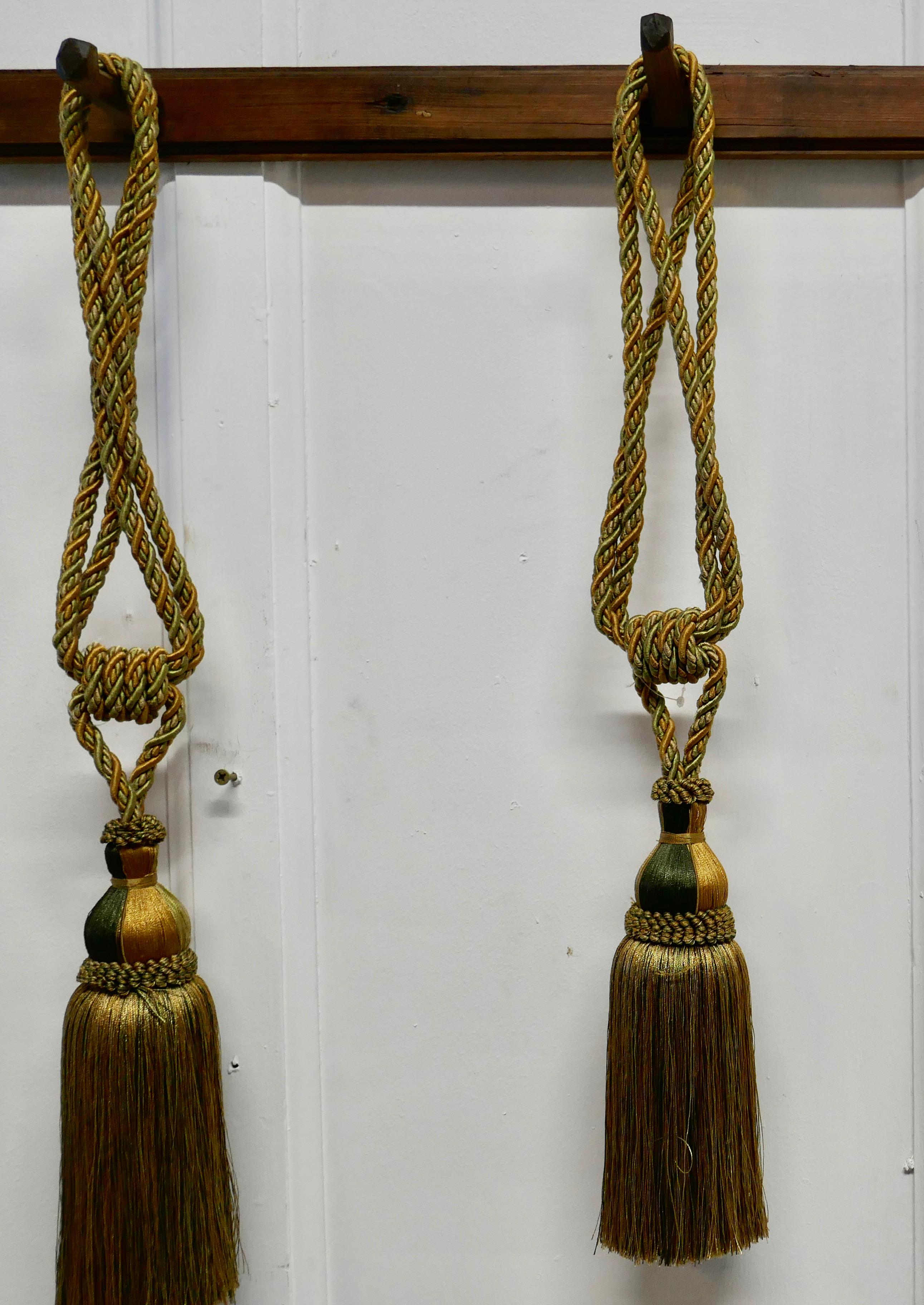 gold curtain tassels