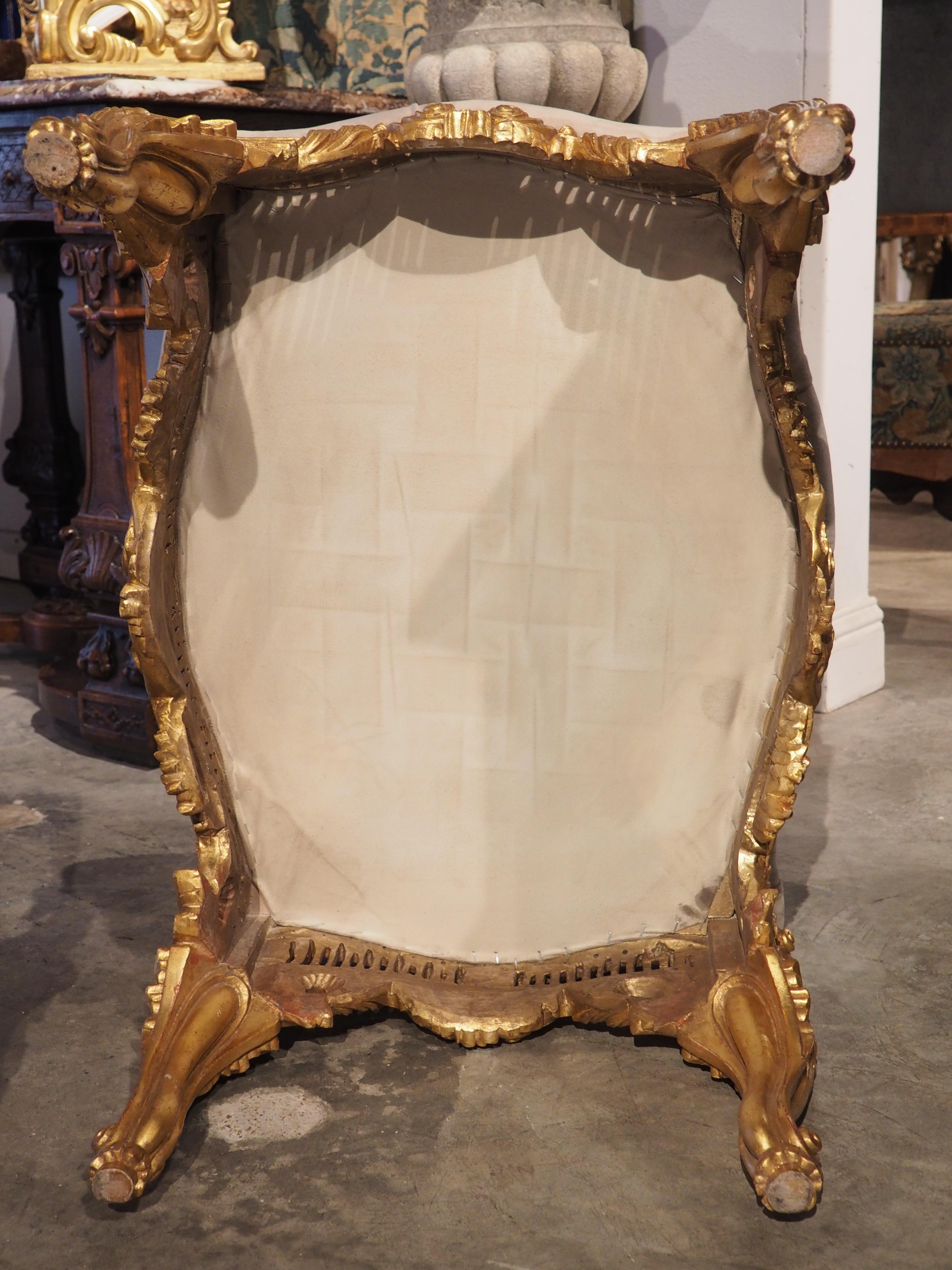 Pair of Large French Louis XV Style Tabouret Seats, 20th Century 14