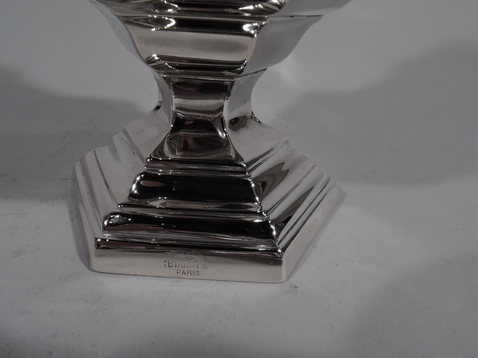 20th Century Pair of Large French Modern Classical Silver Sugar Casters by Tetard