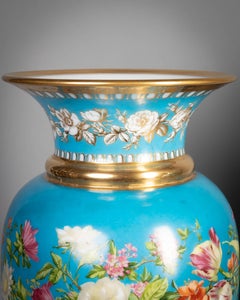 Paire de grands vases French Opaline, vers 1830