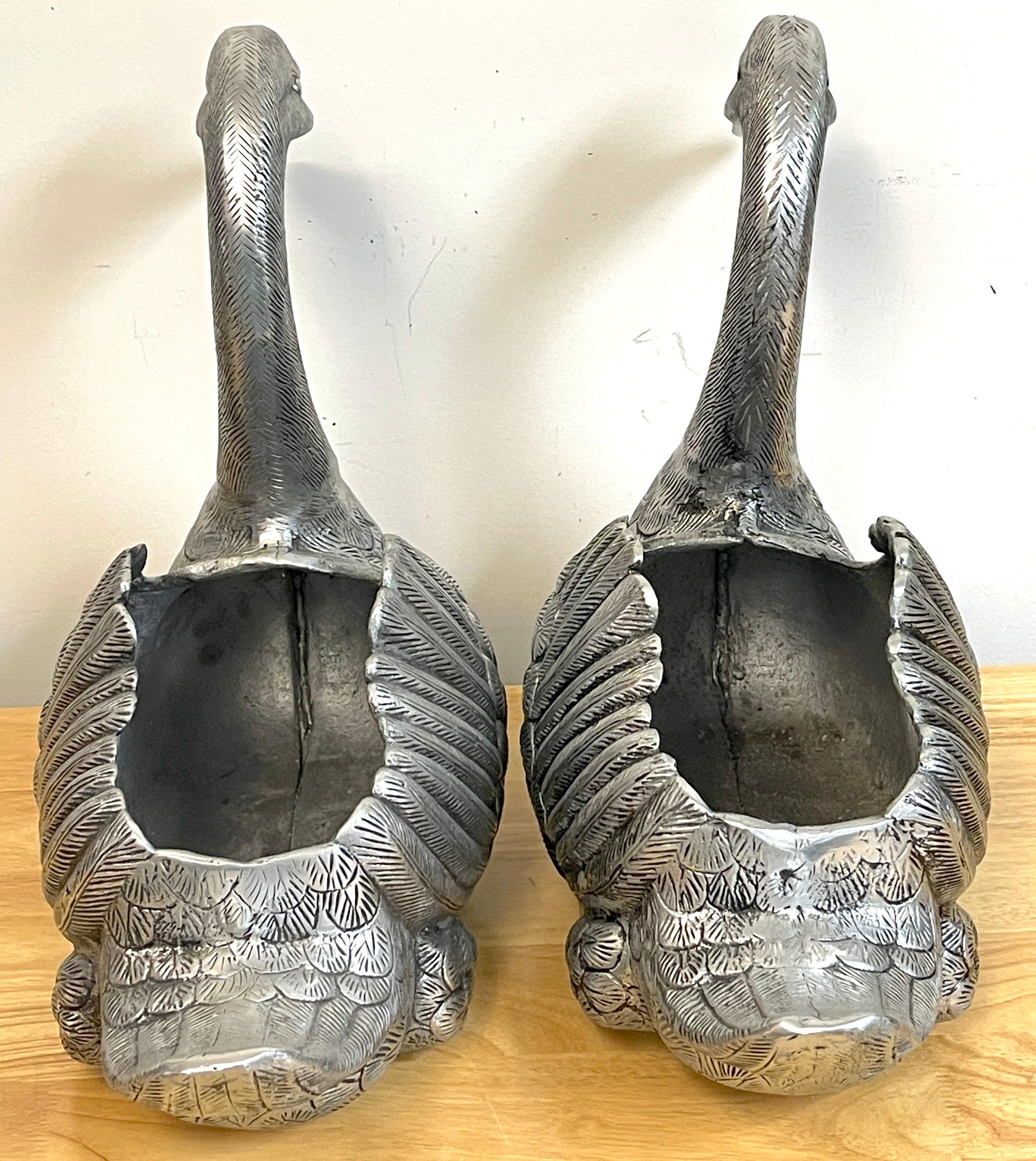 metal swans
