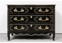 Pair of Large French Style Ebonized Chests