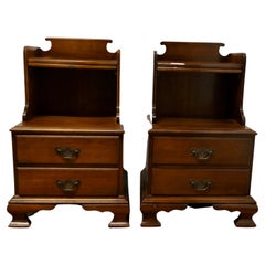 Pair of Large French Walnut Bedside Cabinets 