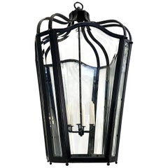 Pair of Large French Wrought Iron Lanterns, Sold Individually