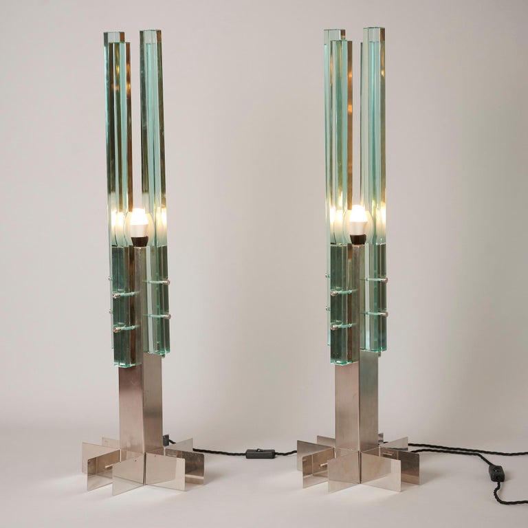 Italian Pair of Large Gallotti and Radice Table Lights, C1965 For Sale