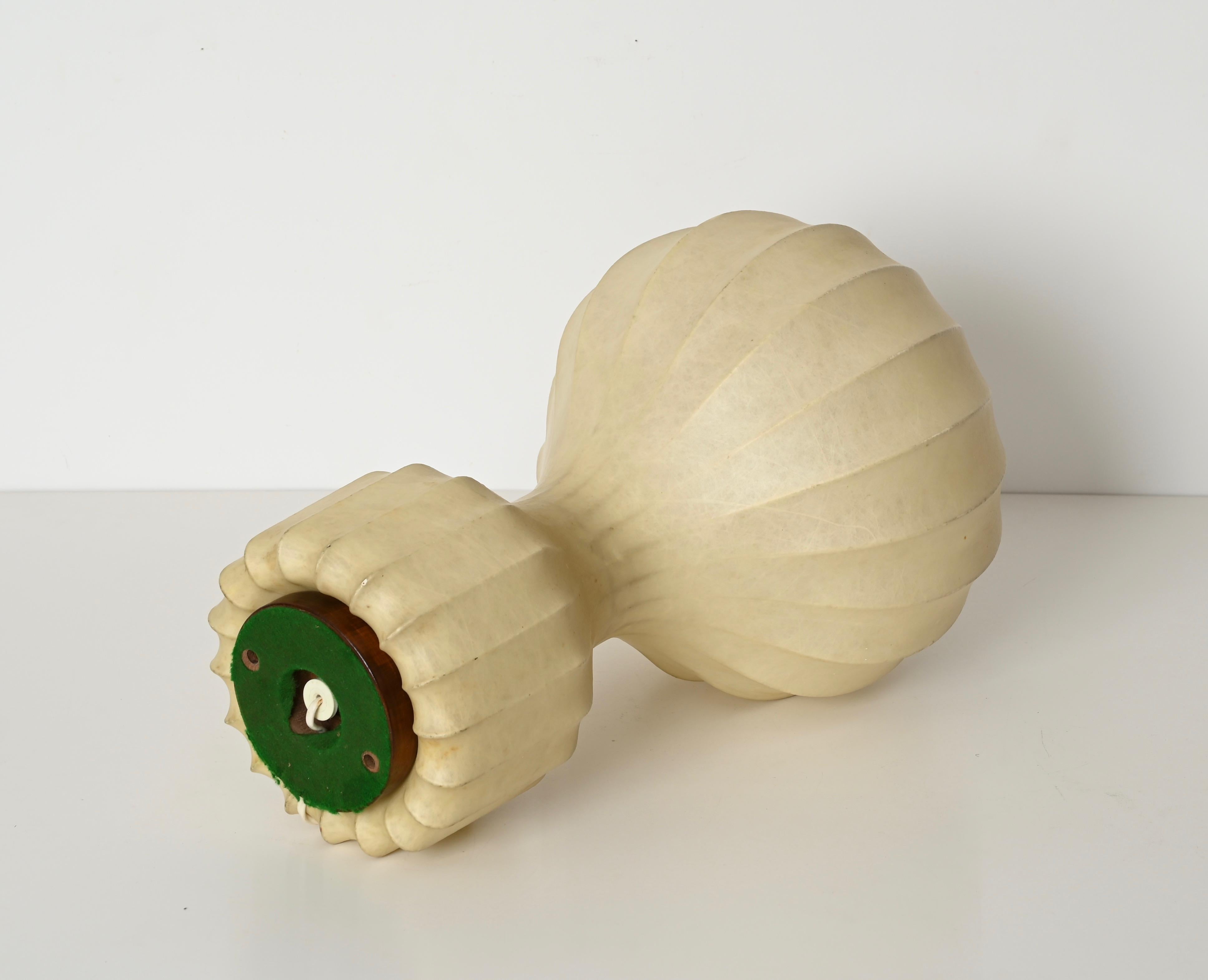 Pair of Large Gatto Beige Cocoon Table Lamps by Castiglioni for Flos Italy 1960s For Sale 10