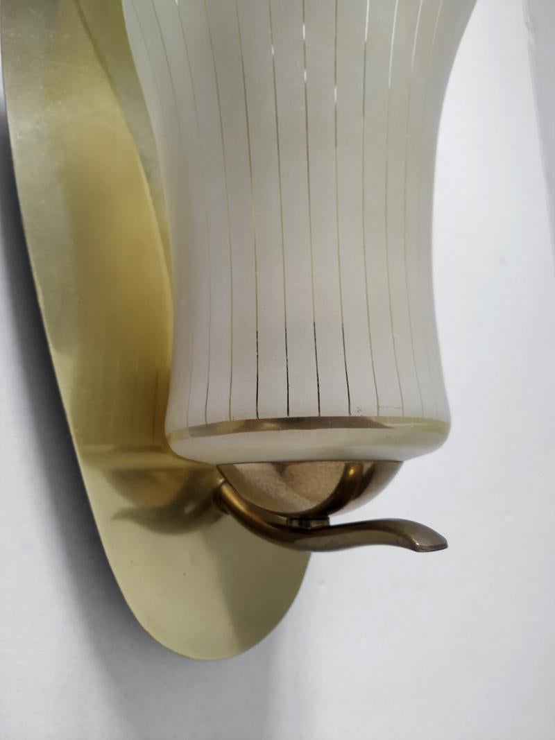 20th Century Pair of Large German Vintage Midcentury Wall Lights Sconces, 1950s For Sale