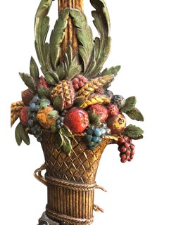 Pair of Large Gilt Bronze and Polychrome Wall Sconces by Sterling Bronze Co.