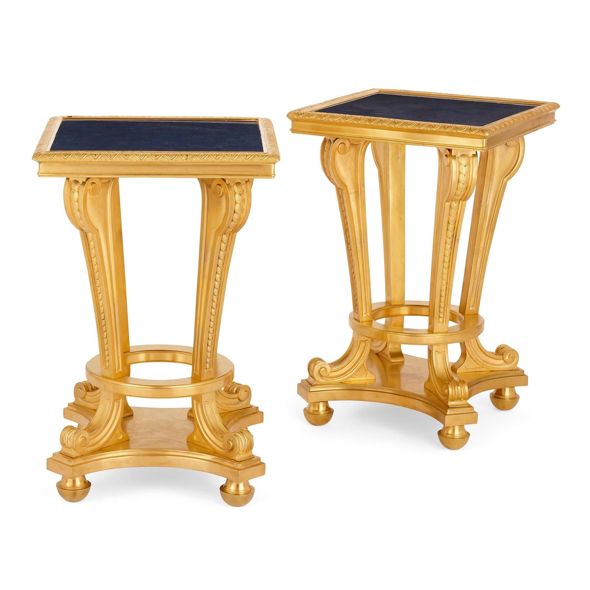 Pair of Large Gilt-Bronze Mounted Sèvres-style Porcelain Vases with Pedestals For Sale 5