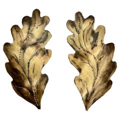 Pair of Large Gilt Metal Sconces