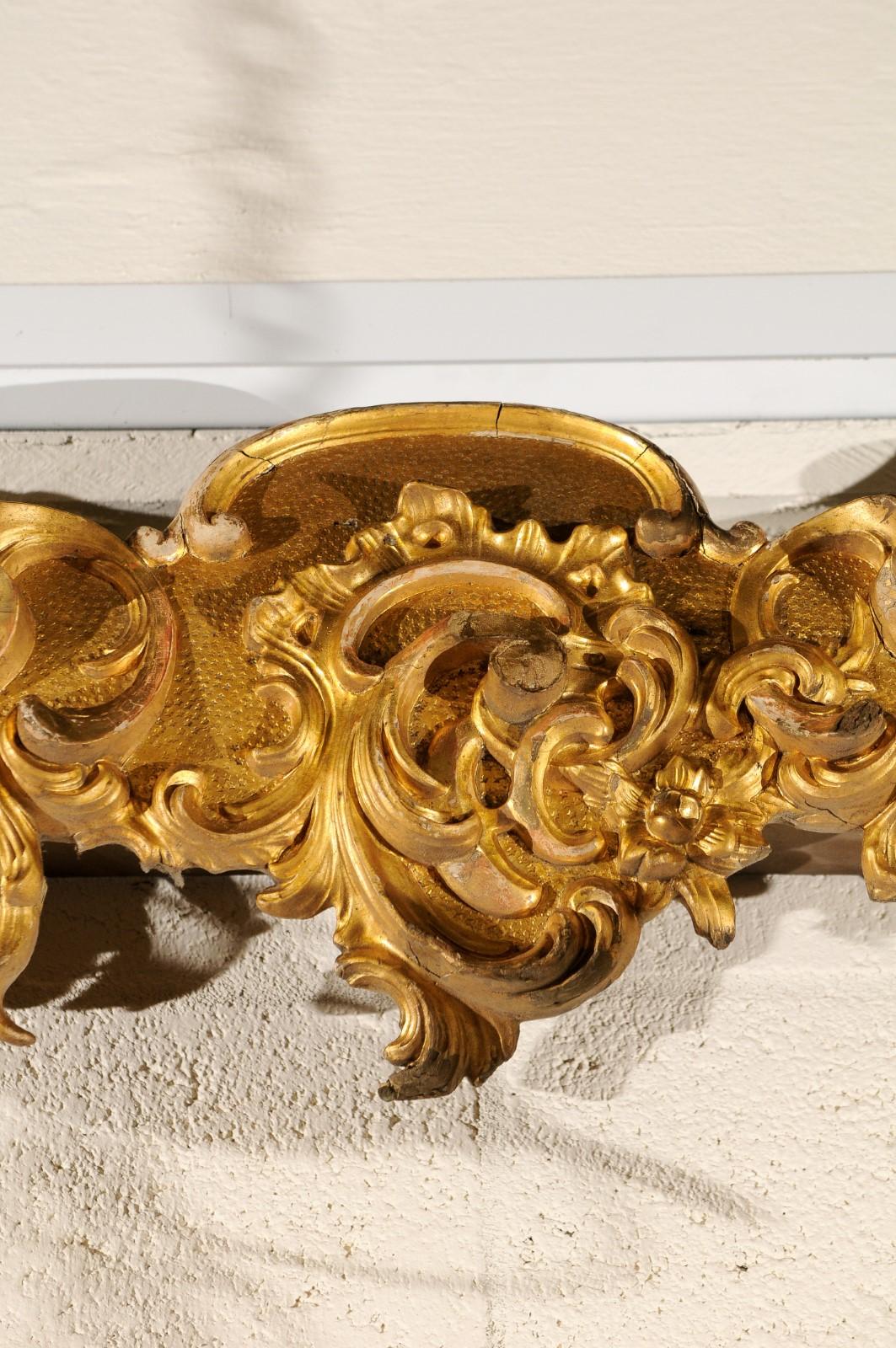 Pair of Large Giltwood Architectural Elements/Window Valences, ca. 1890 10