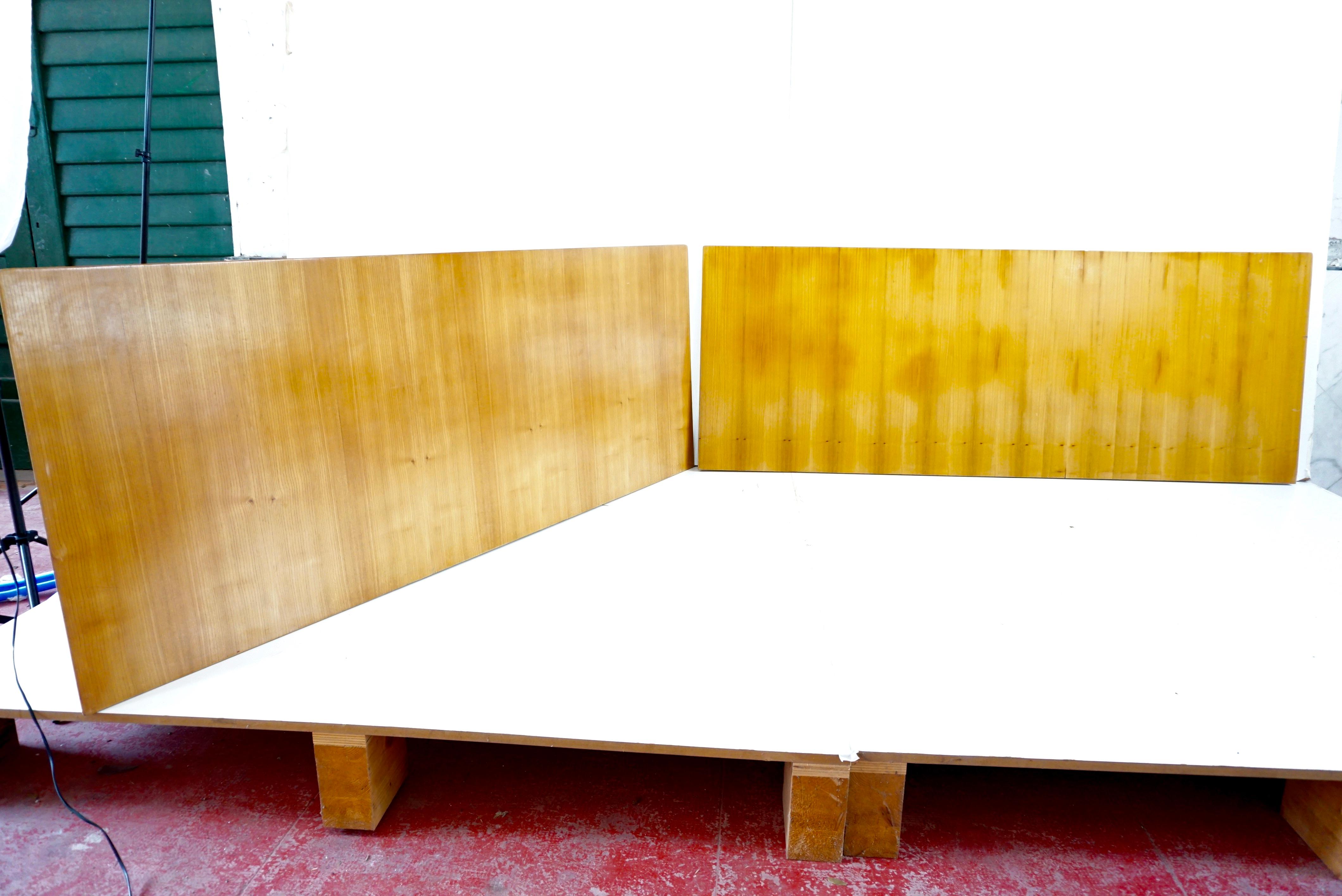 Italian Pair of Large Gio Ponti Cherrywood Boiserie Panels from Hotel Royal, Naples 1955 For Sale