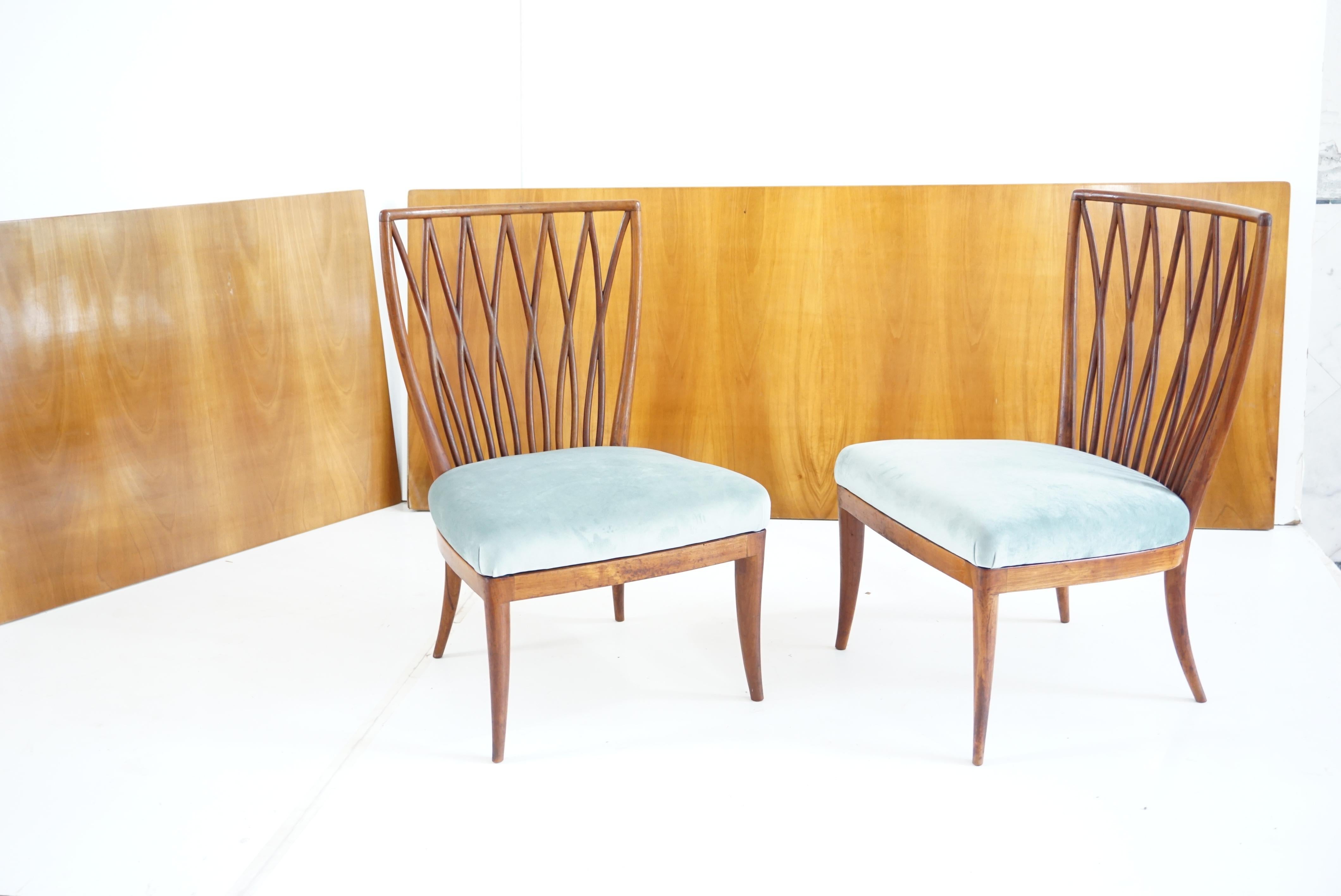 Pair of Large Gio Ponti Elm Boiserie Panels from Hotel Royal, Naples 1955 9