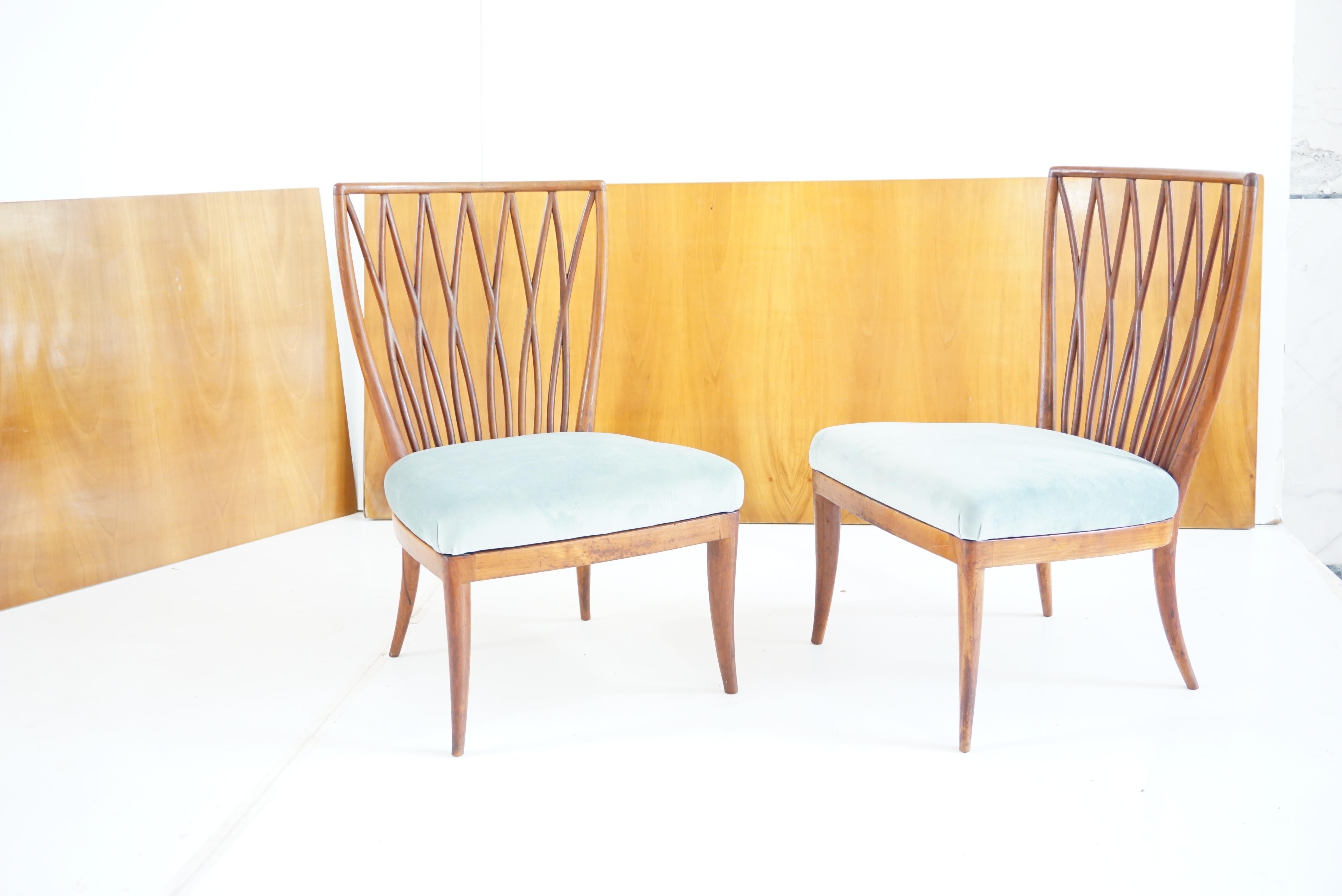Pair of Large Gio Ponti Elm Boiserie Panels from Hotel Royal, Naples 1955 10