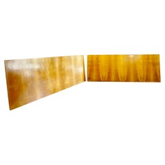 Retro Pair of Large Gio Ponti Elm Boiserie Panels from Hotel Royal, Naples 1955