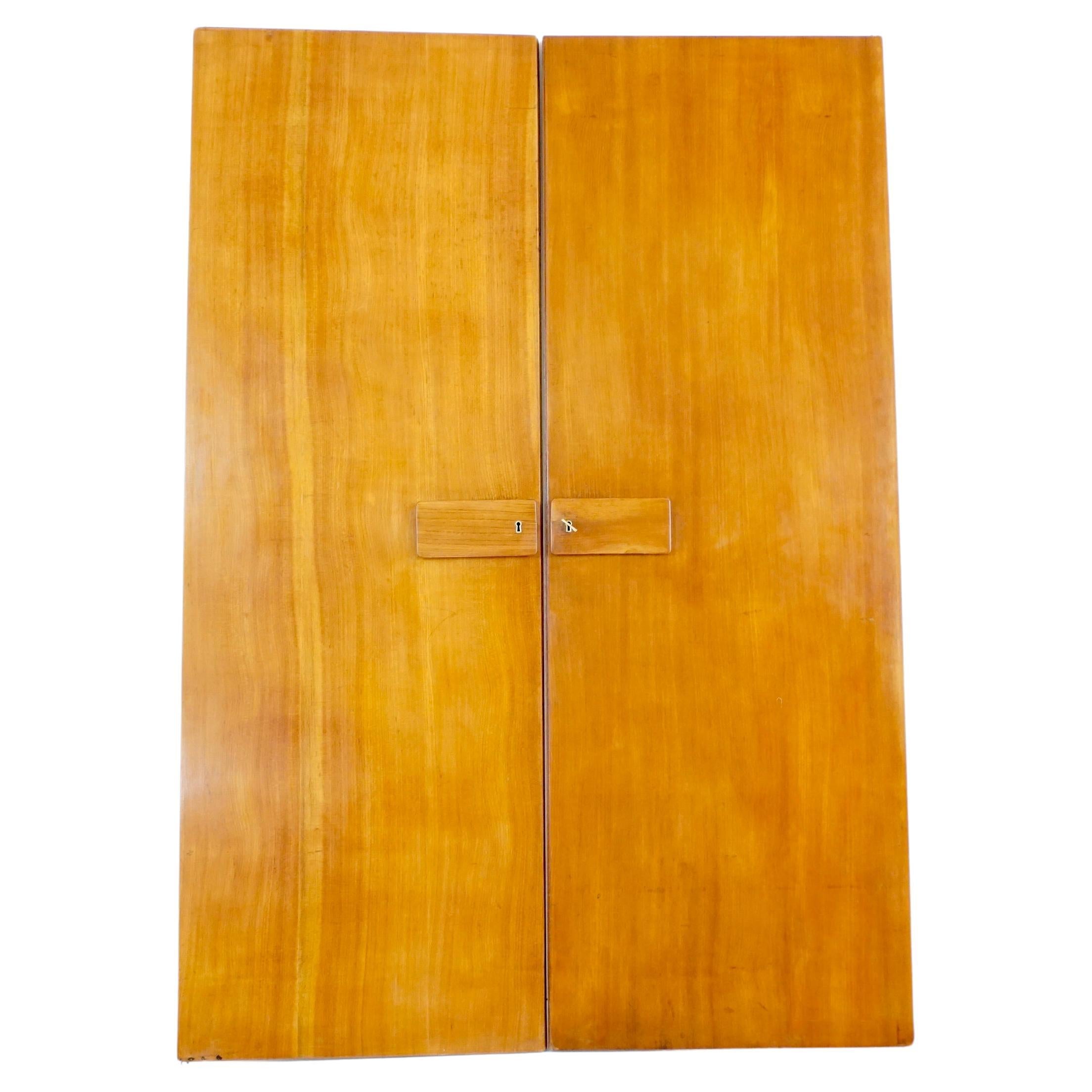 Pair of large Gio Ponti olm  Wardrobe Doors from the Hotel Royal, Naples, 1955