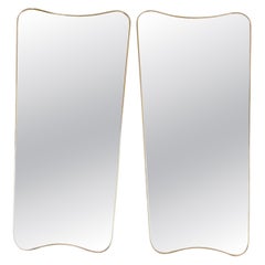 pair of large Gio Ponti wall mirrors from Hotel Bristol Merano, 1950