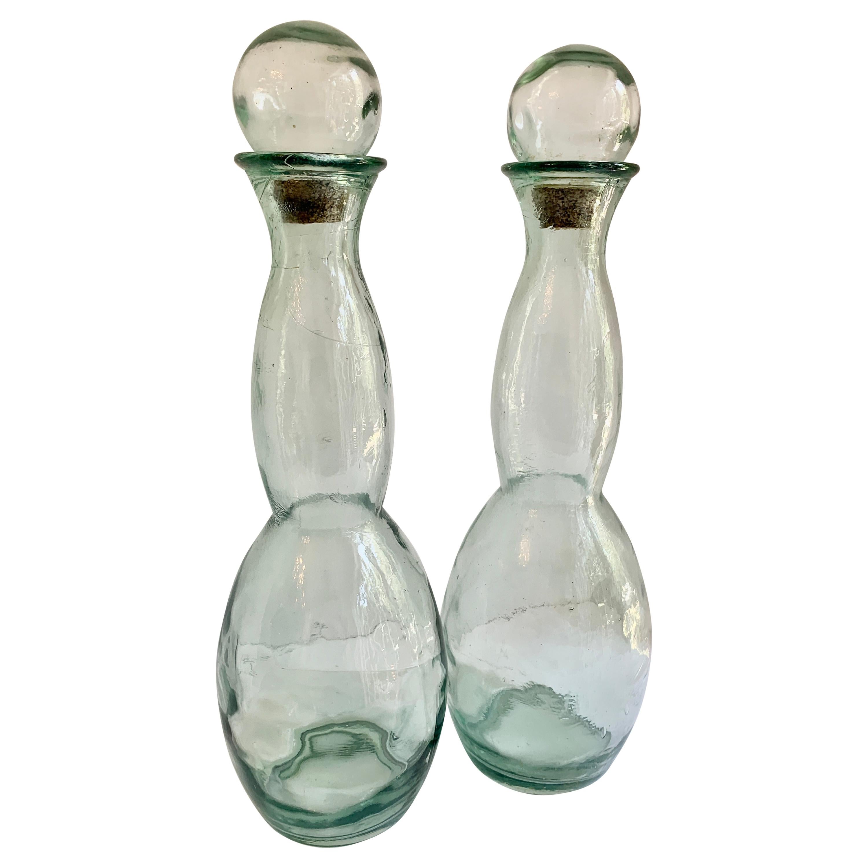 Pair of Large Glass Jars For Sale
