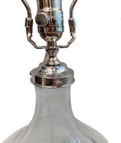 Pair of Large Glass Lamps