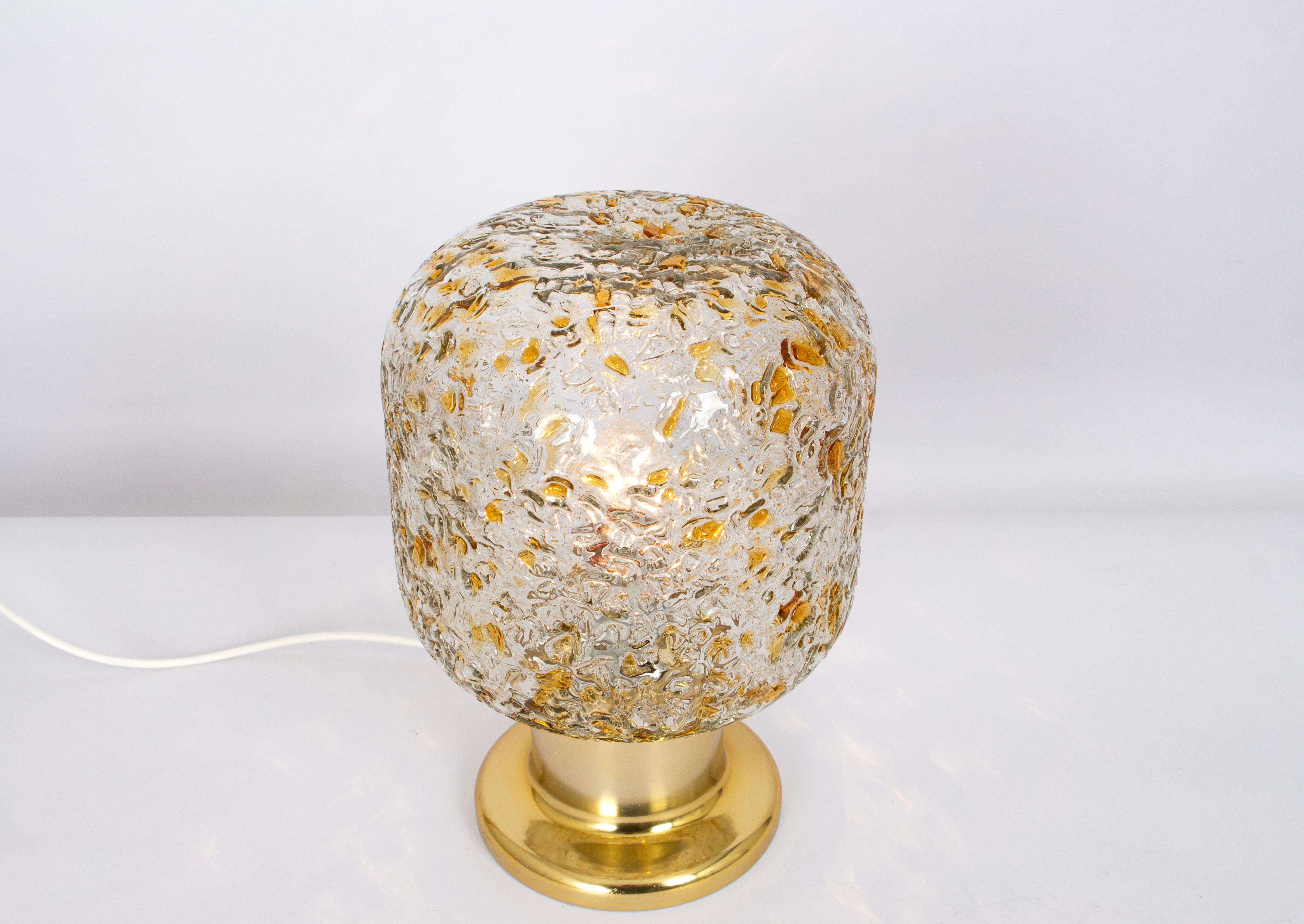 Pair of Large Glass Table Lamps by Doria, Germany, 1970s In Good Condition For Sale In Aachen, NRW
