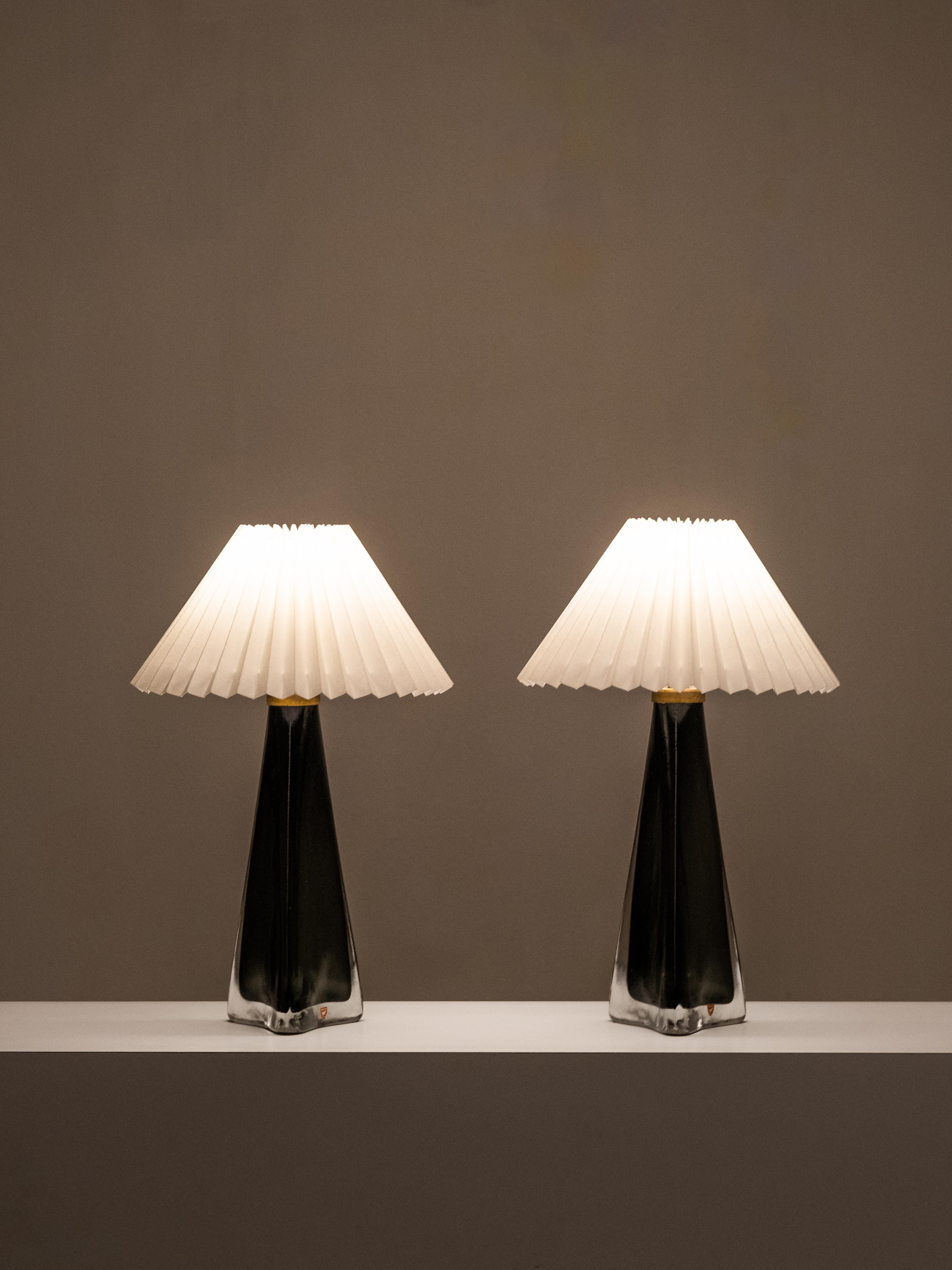 Pair of Large Glass Table Lamps Model RD 1319 by Carl Fagerlund for Orrefors For Sale 6