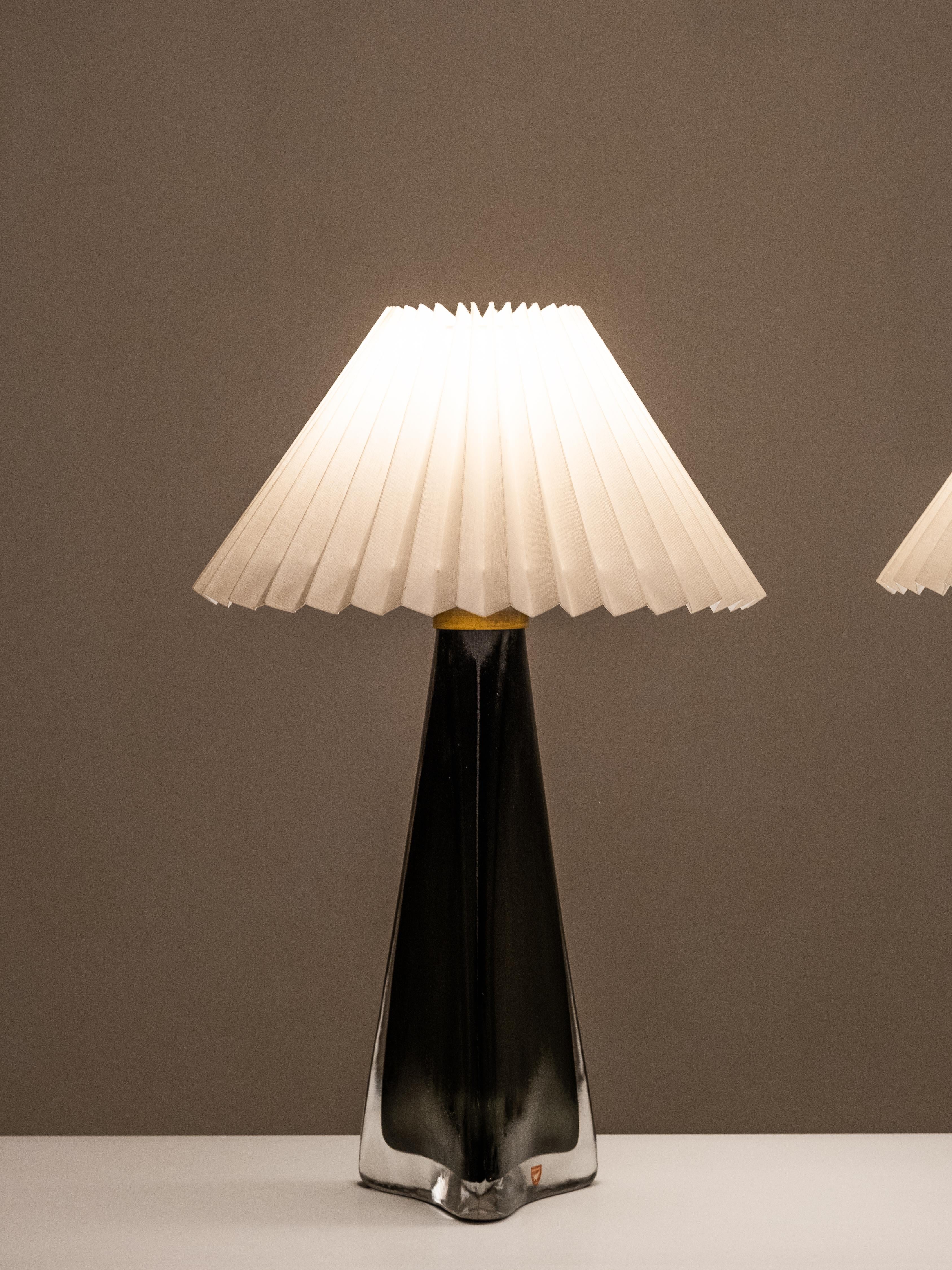 Pair of Large Glass Table Lamps Model RD 1319 by Carl Fagerlund for Orrefors For Sale 7