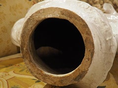 Pair of Large Glazed Terracotta Horse Busts from Italy, Circa 1950