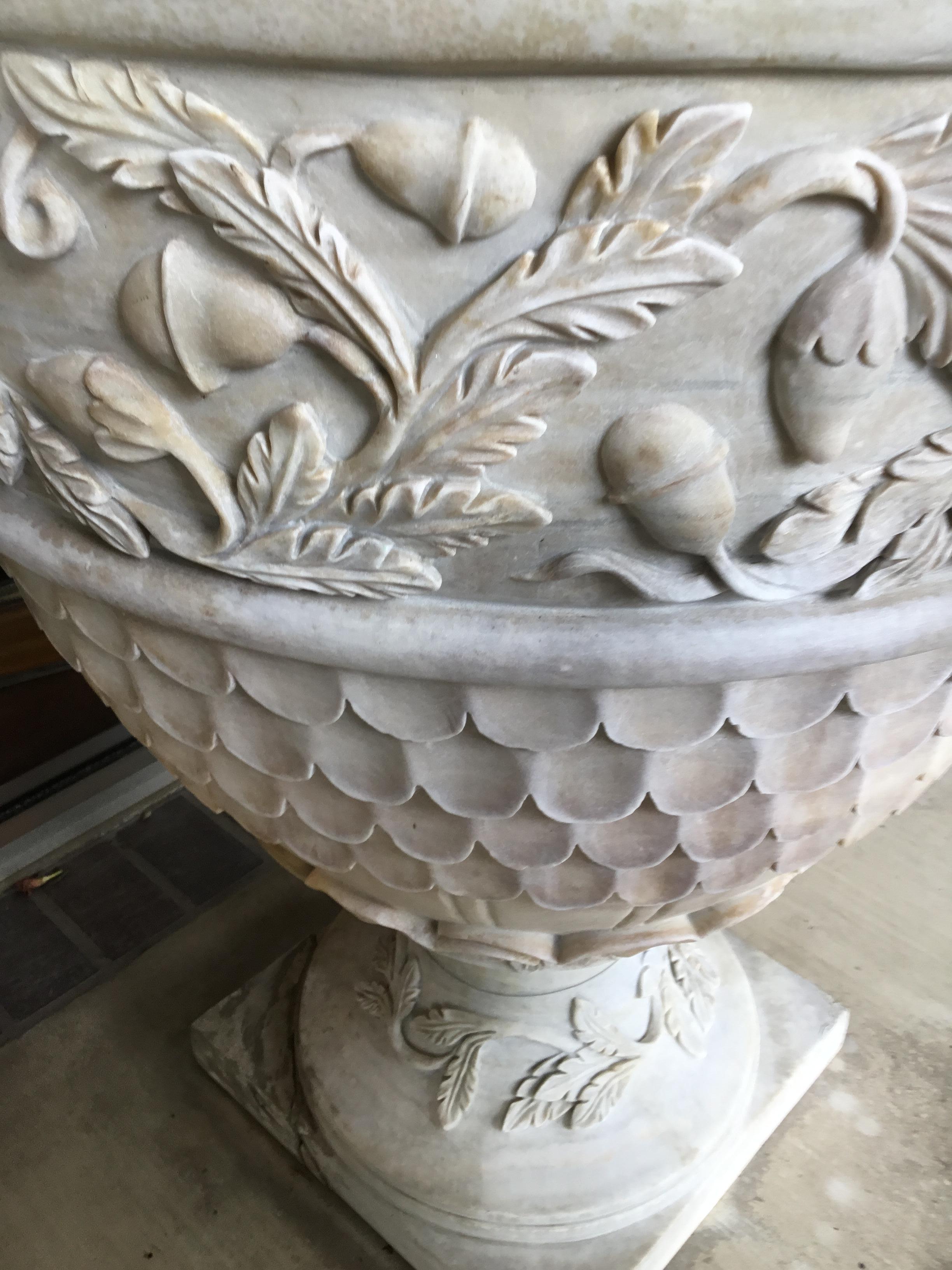 large marble planter