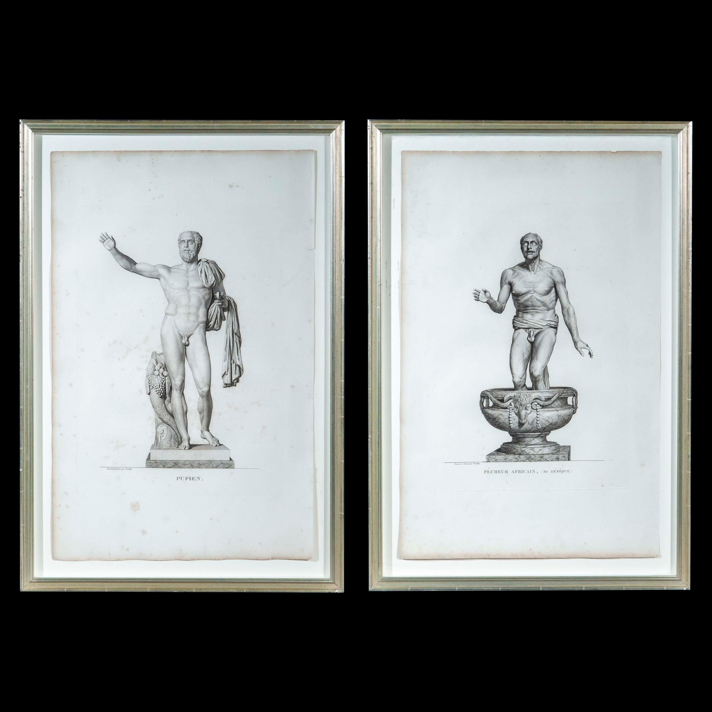 Pair of Large Grand Tour Engravings by Pierre Bouillon For Sale 2