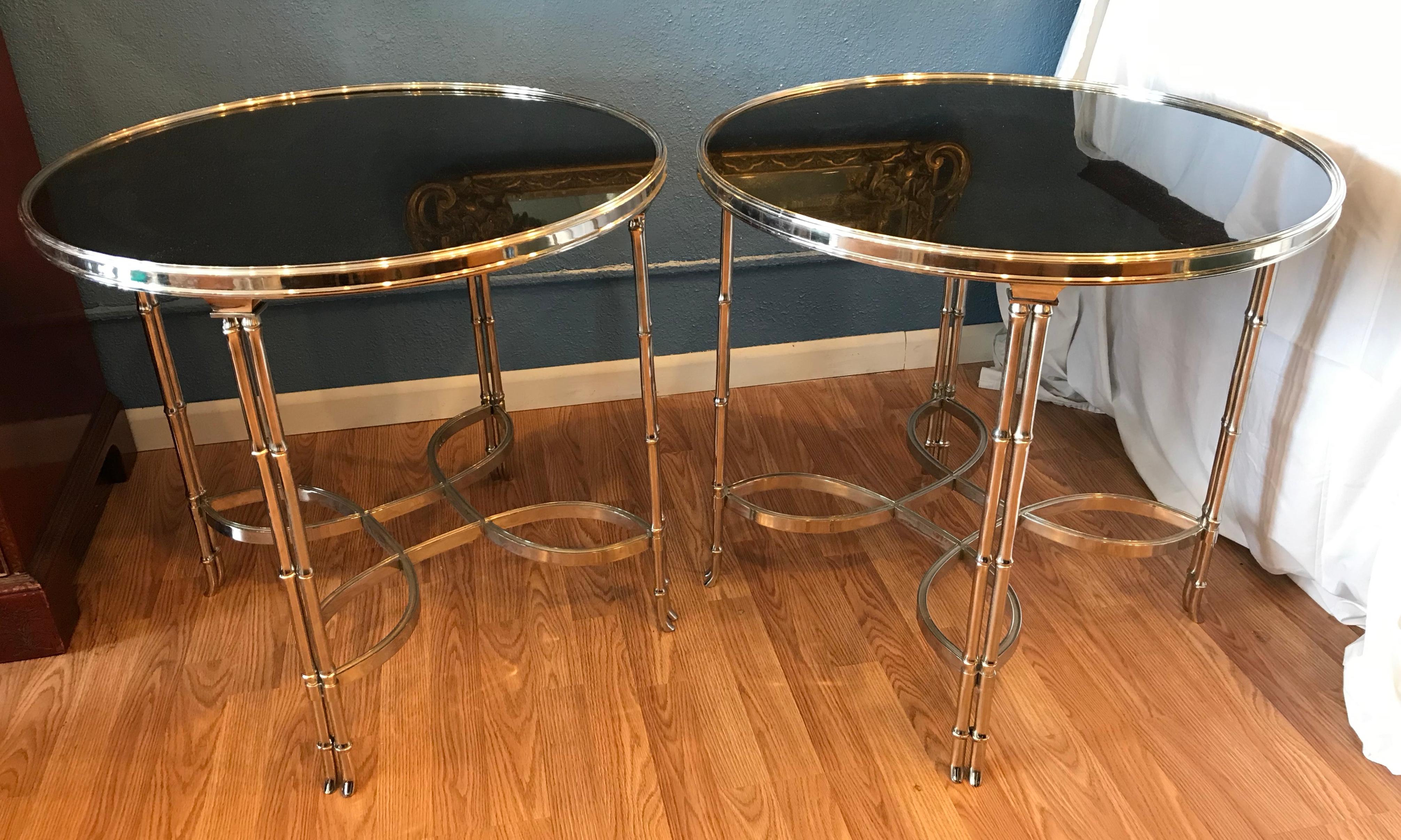 American Pair of Large Guéridon Tables