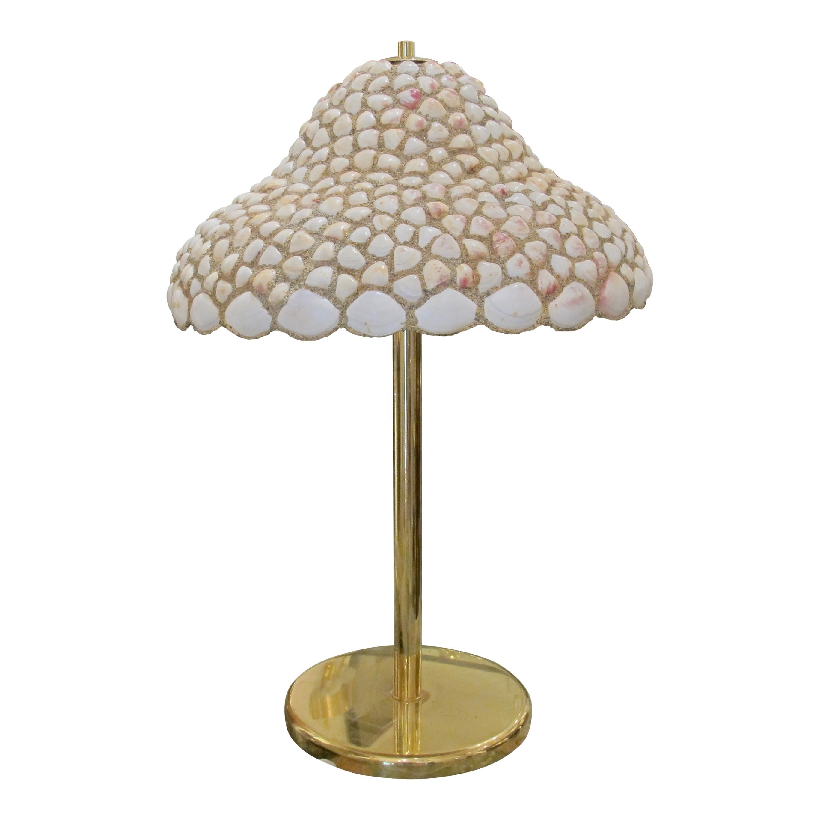 Pair of Large Handcrafted Seashell Table Lamps, 1970s English In Good Condition For Sale In London, GB